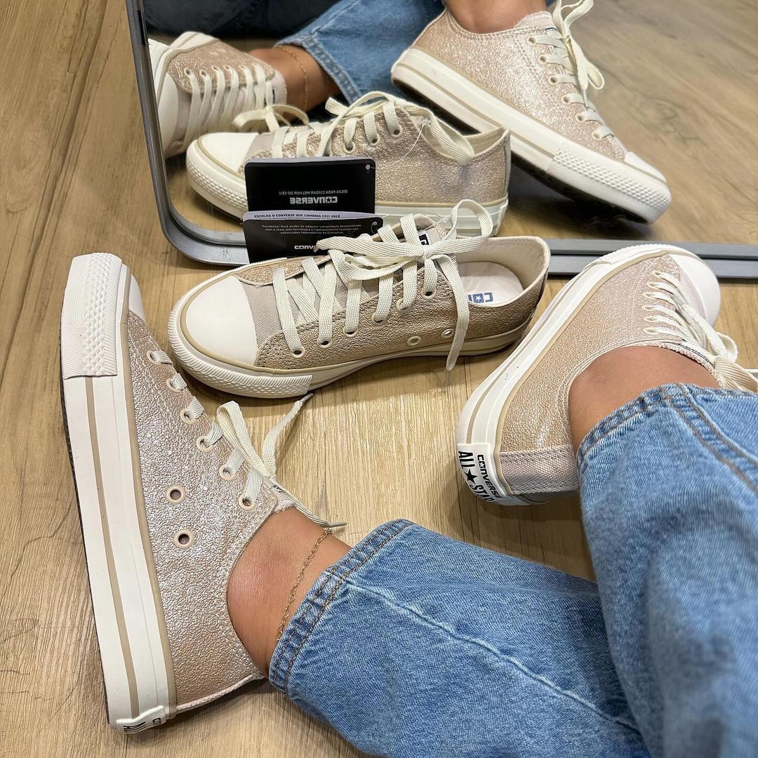 Tênis All Star Glitter Pérola