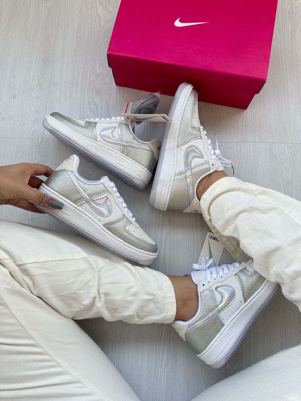 Tênis Prata Off White Croco