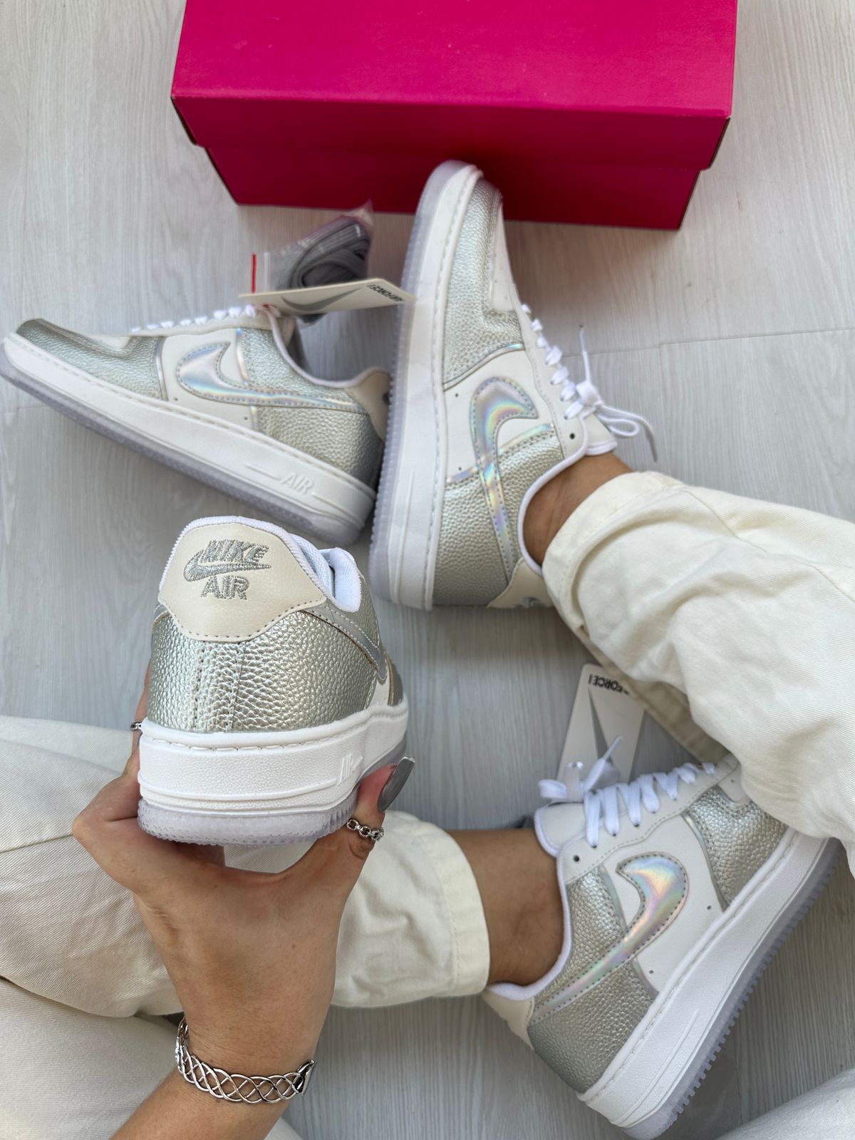 Tênis Prata Off White Croco
