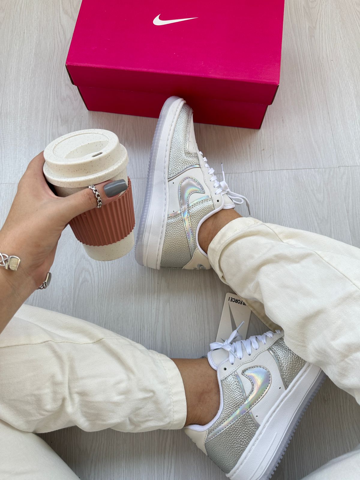 Tênis Prata Off White Croco