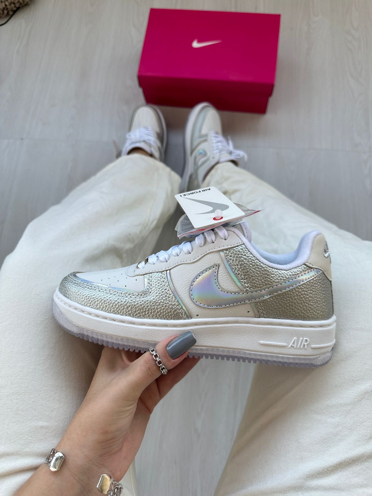 Tênis Prata Off White Croco