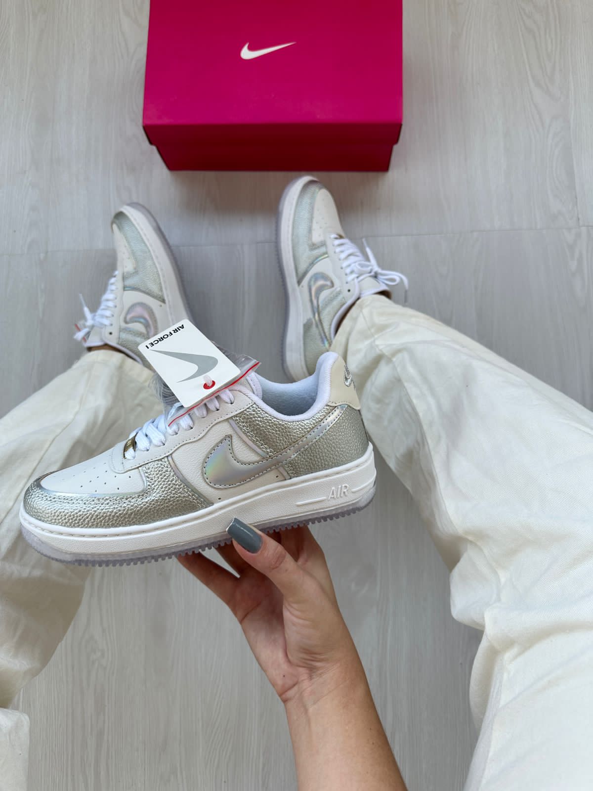 Tênis Prata Off White Croco