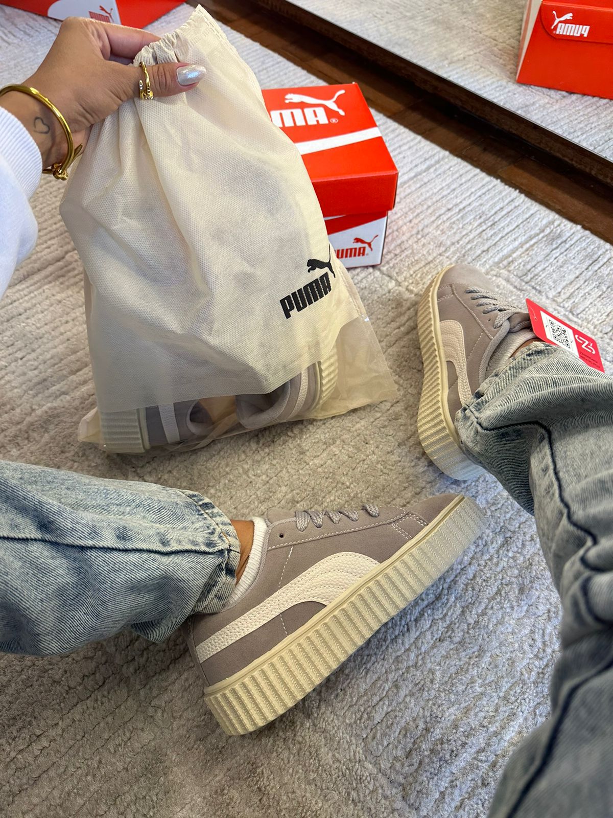 Tênis Suede Soft Cinza