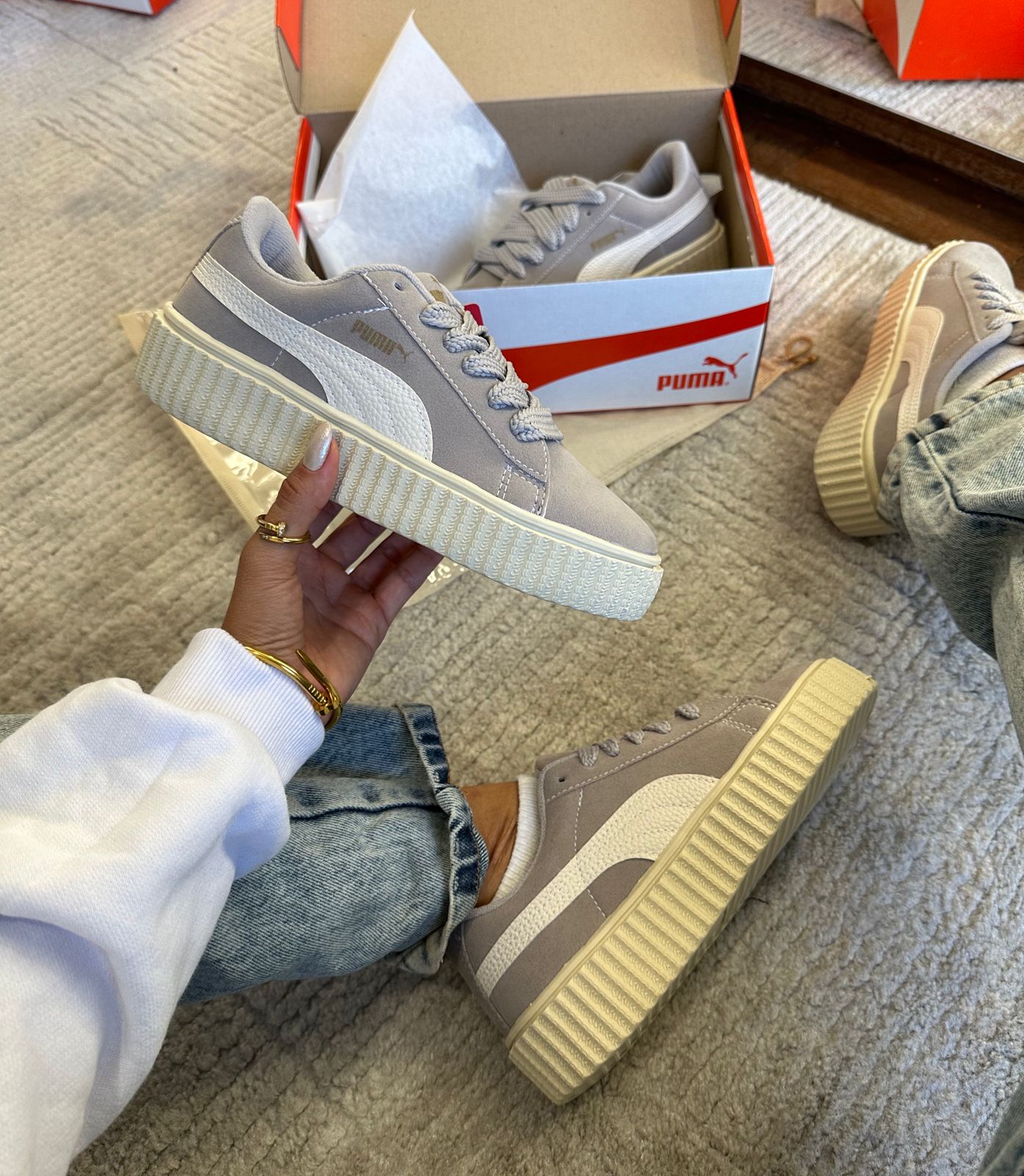 Tênis Suede Soft Cinza