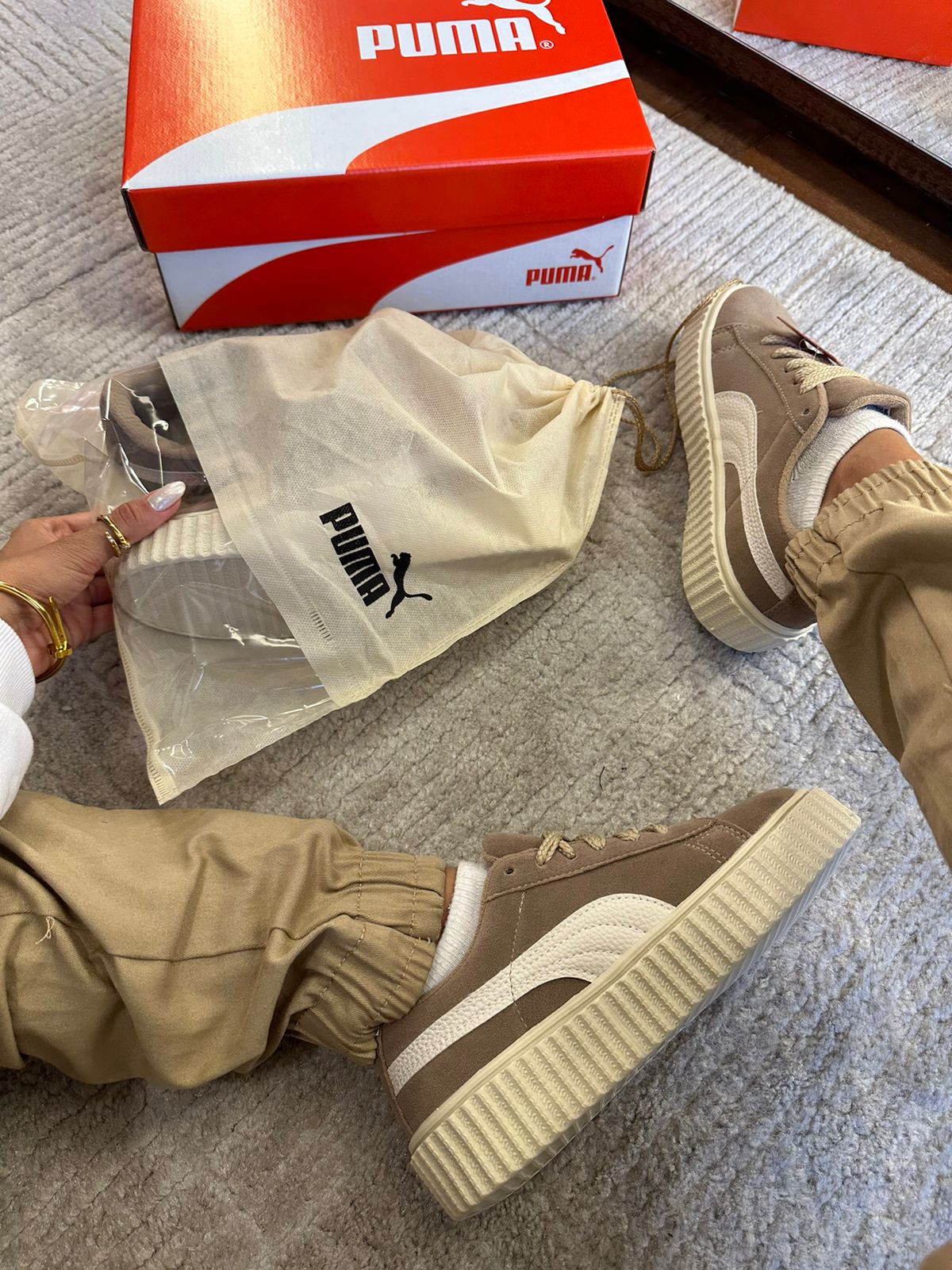 Tênis Suede Soft Marfim