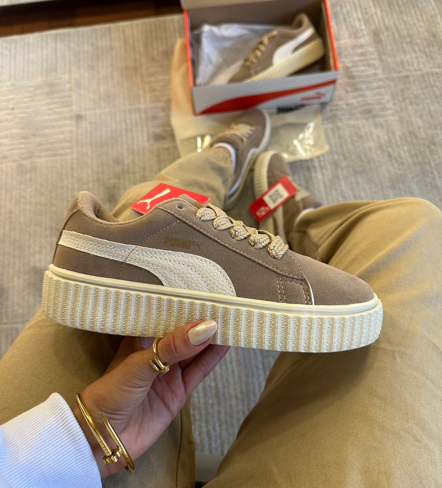 Tênis Suede Soft Marfim