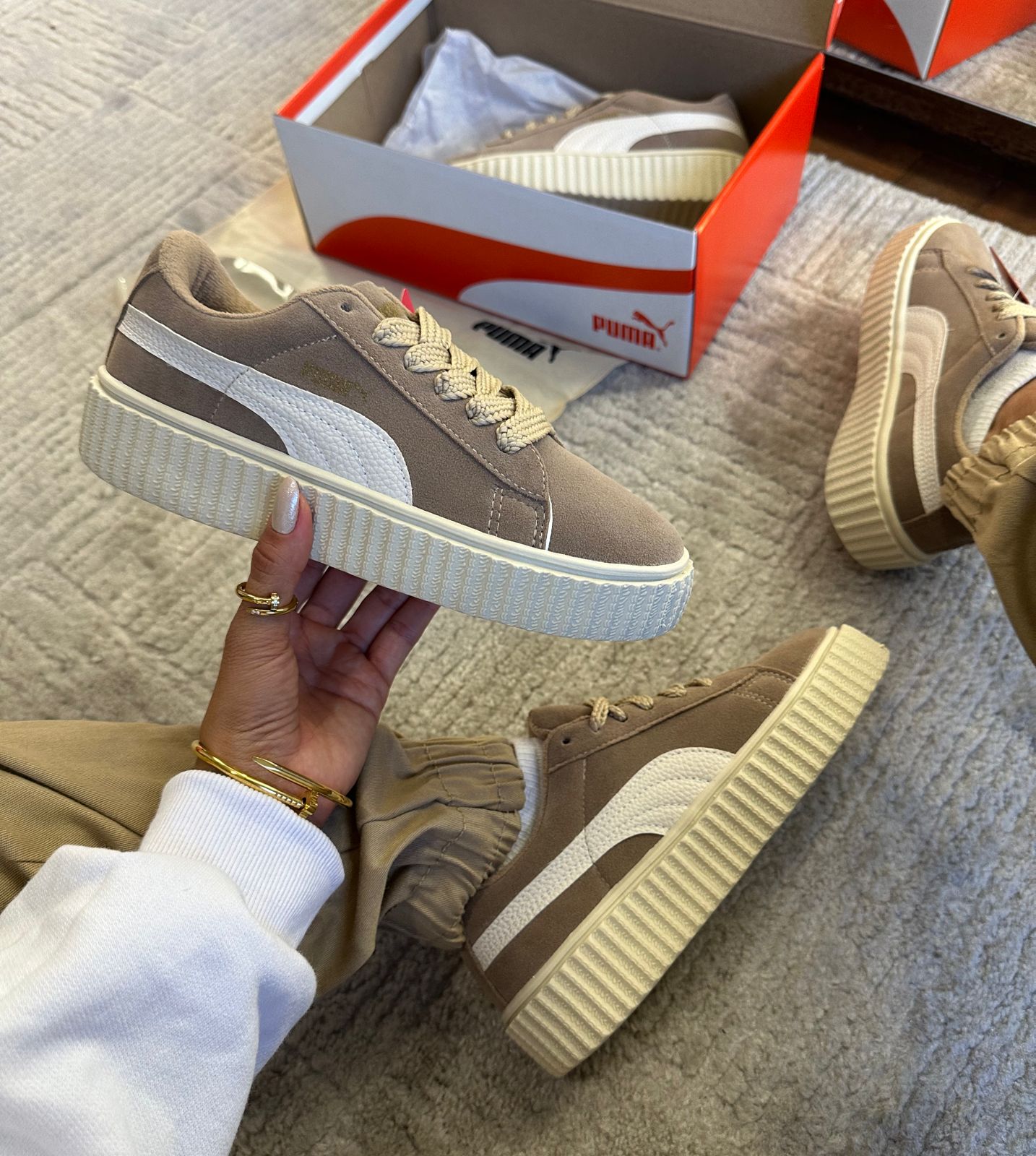 Tênis Suede Soft Marfim