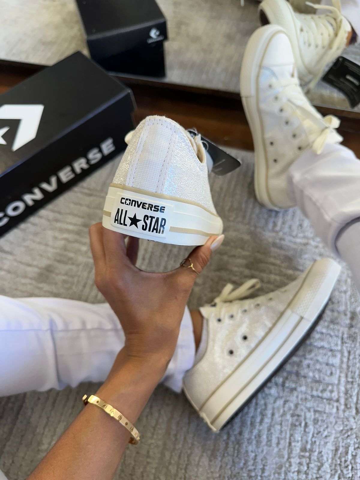 Tênis All Star Glitter Branco