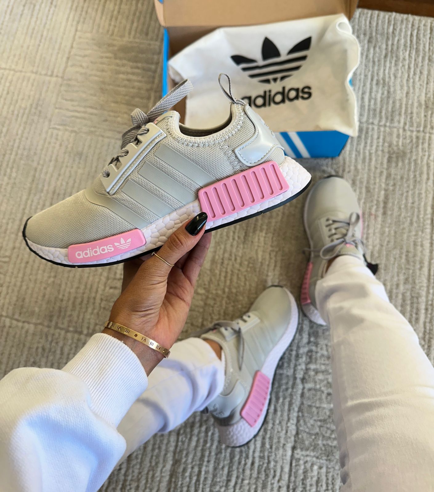 Tênis Ad. Sport NMD Cinza Rosa
