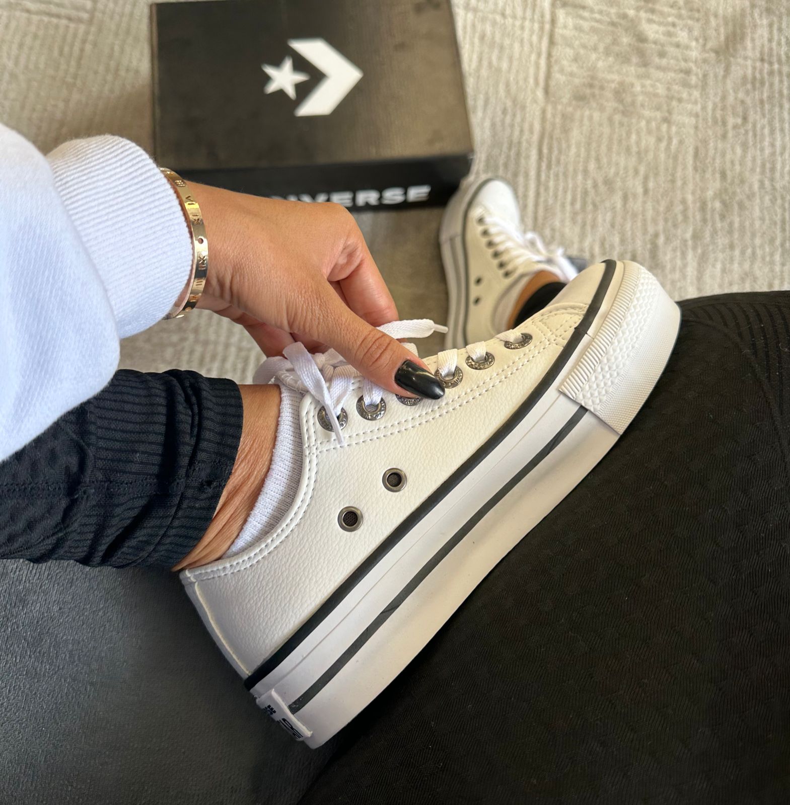 Tênis All Star Plataforma Branco