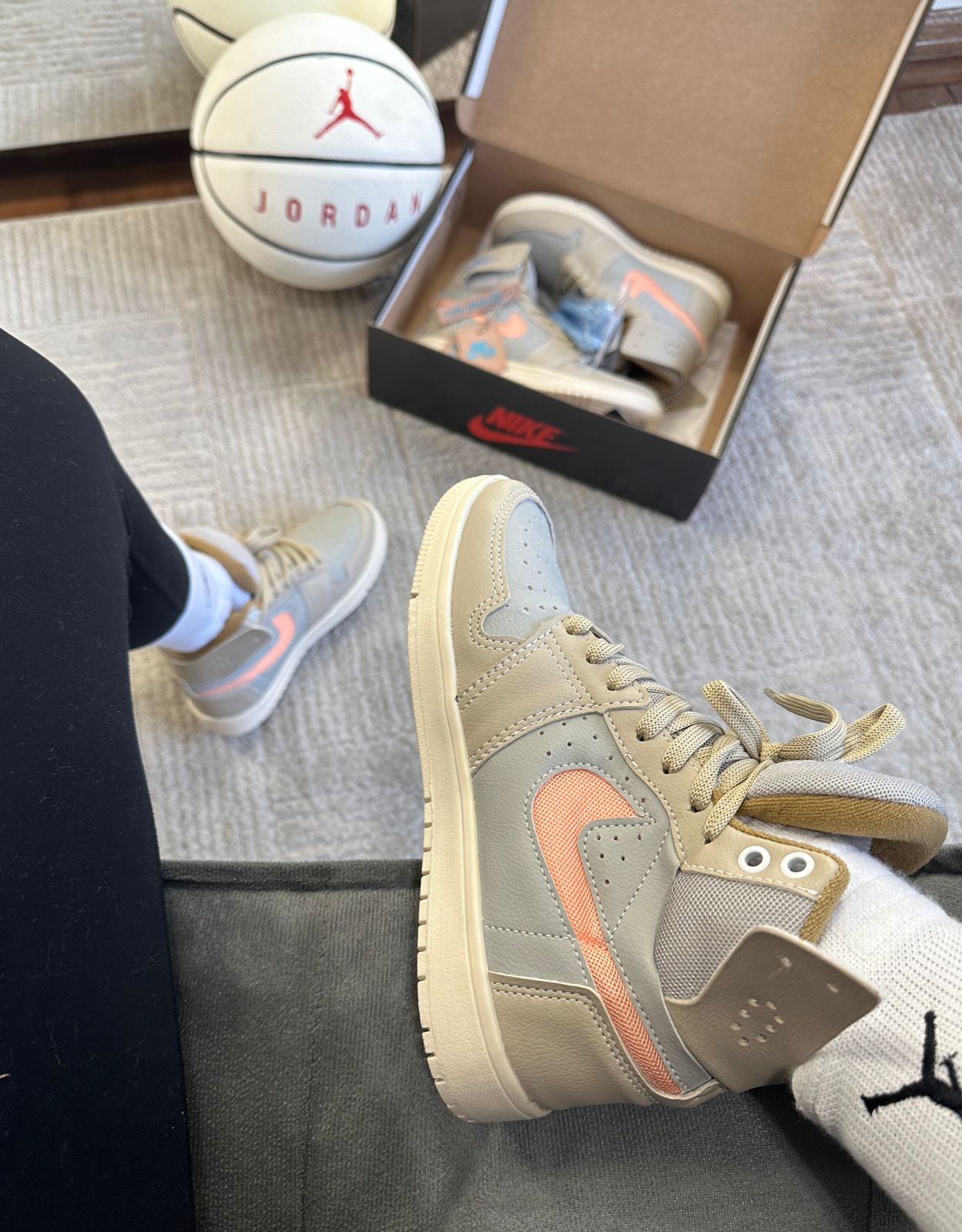 Tênis Bota Jordan Cinza