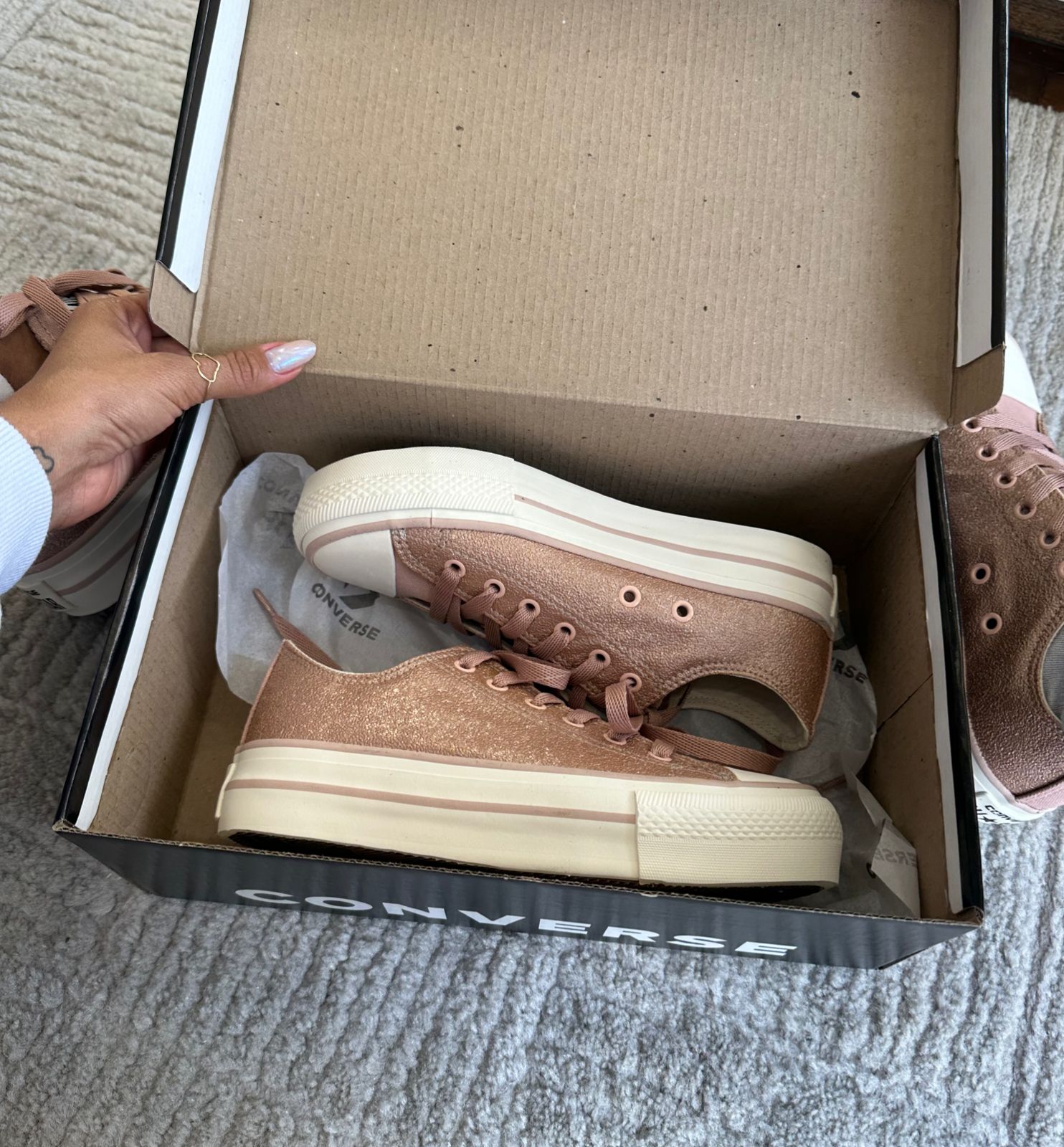 Tênis All Star Plataforma Shine Rose