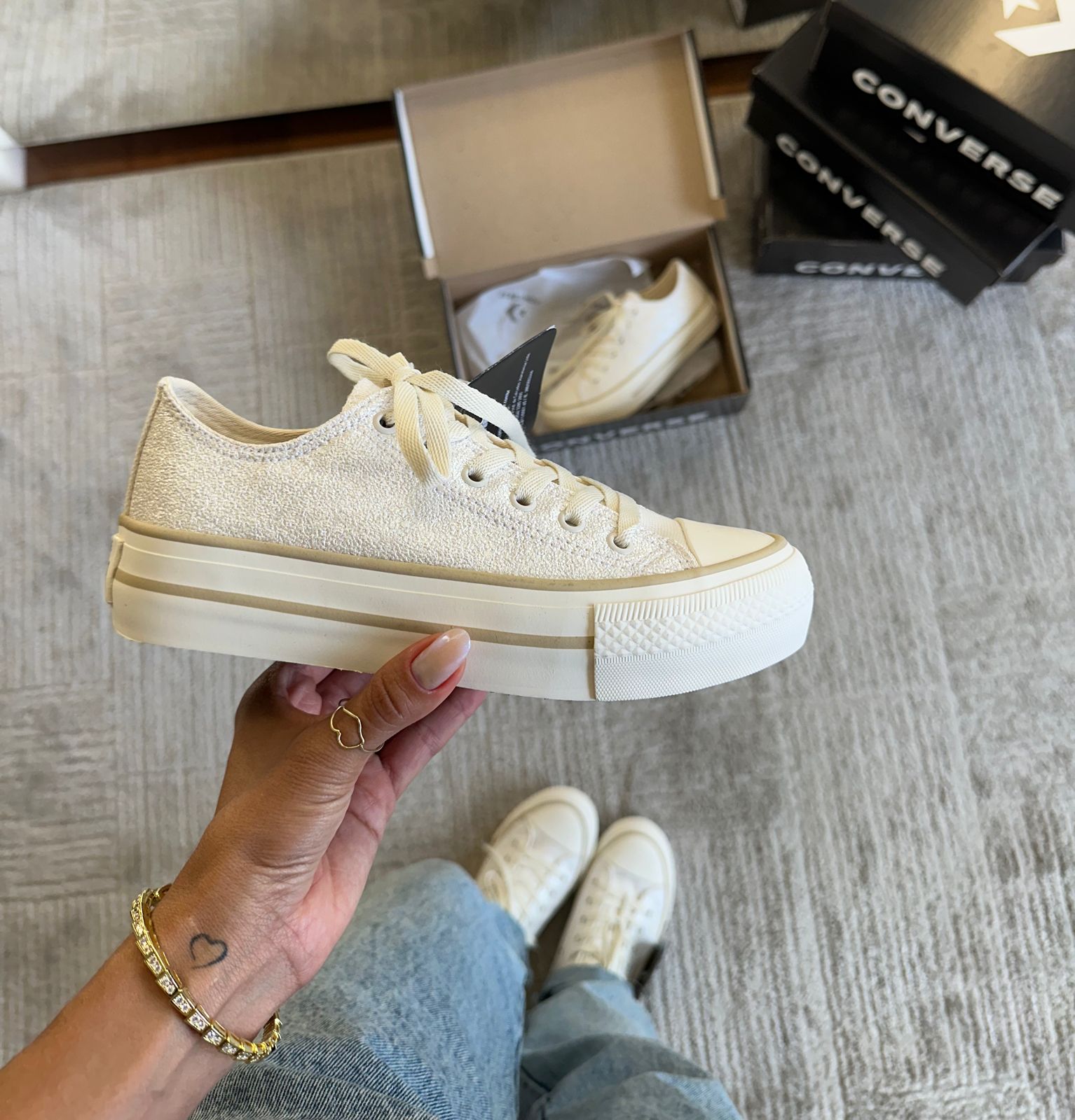 Tênis All Star Plataforma Shine Branco