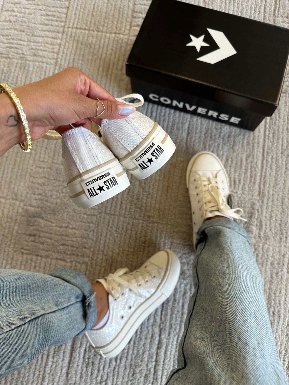 Tênis All Star Plataforma Shine Branco