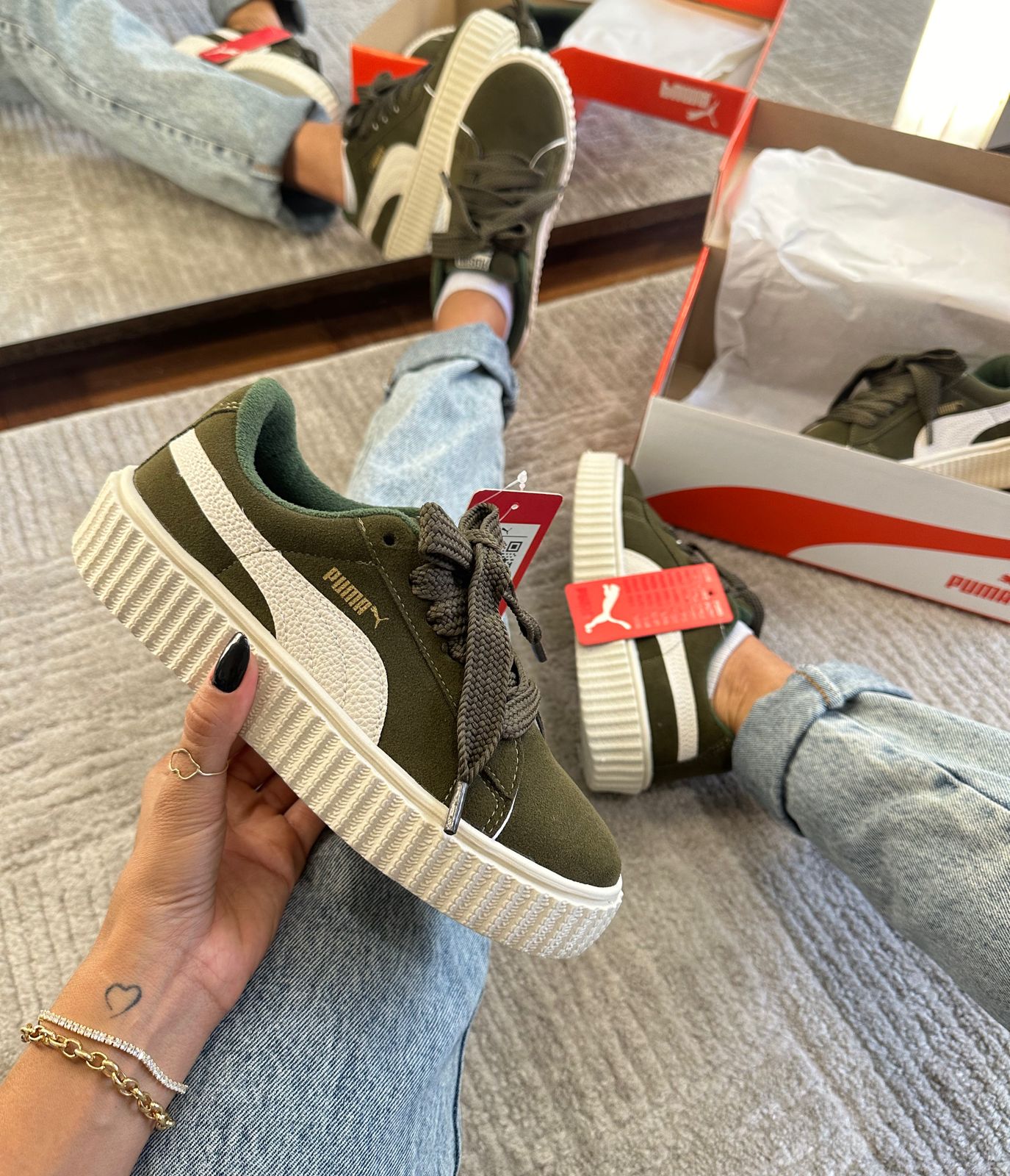 Tênis Suede Soft Verde Militar