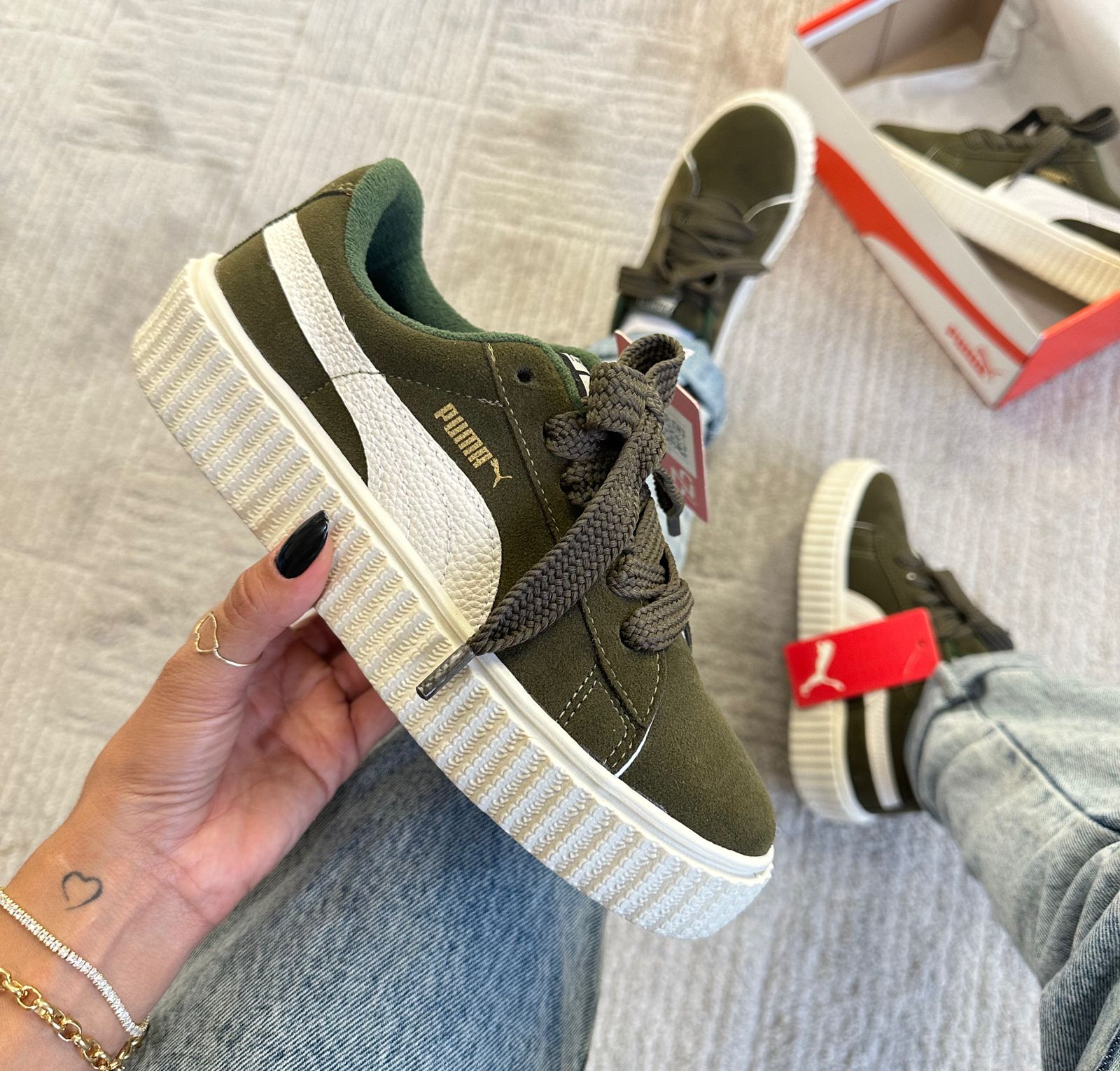 Tênis Suede Soft Verde Militar
