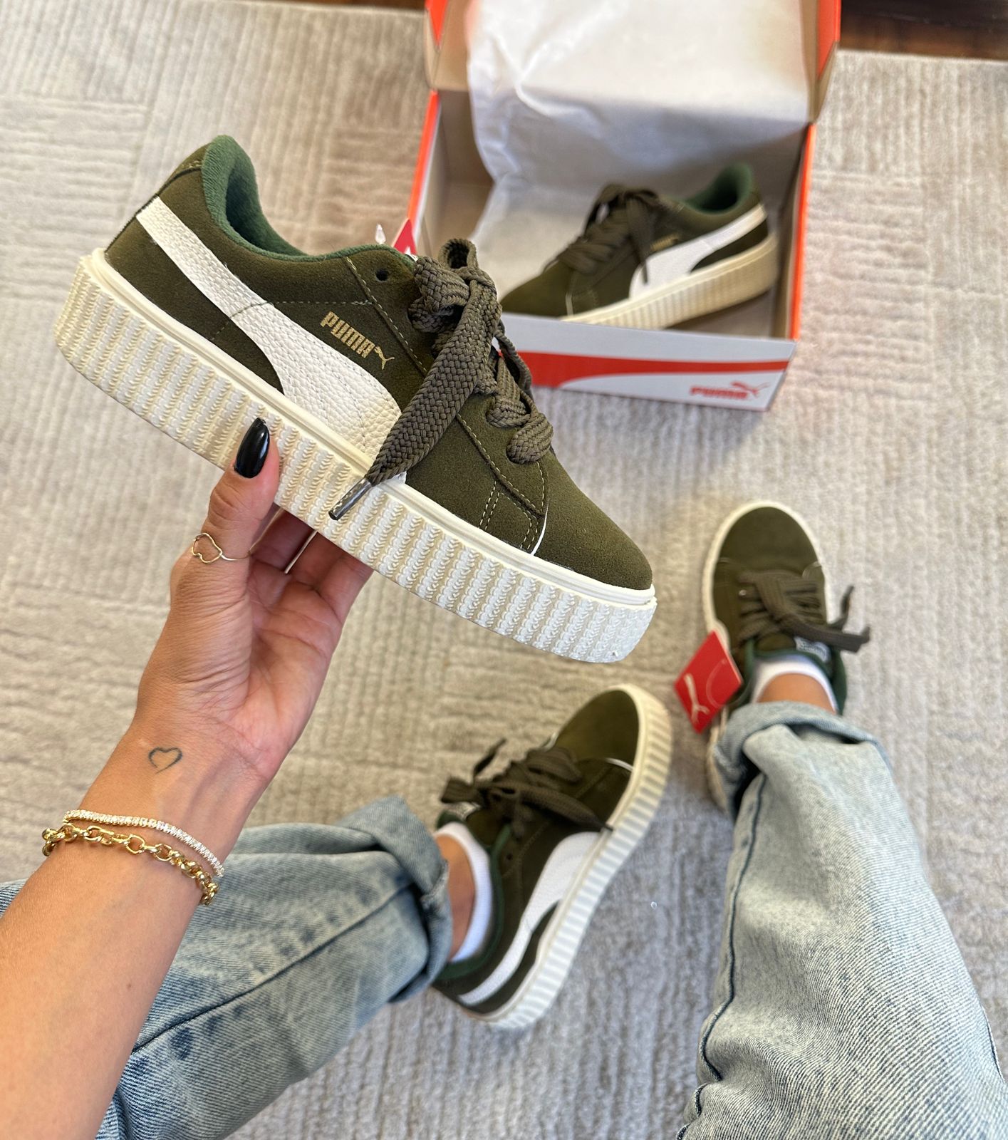 Tênis Suede Soft Verde Militar
