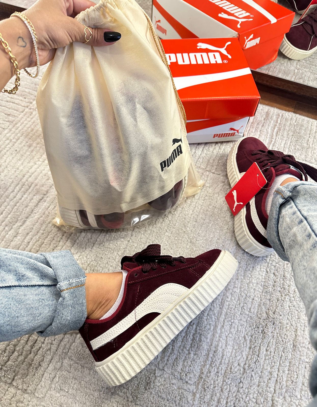 Tênis Suede Soft Bordô