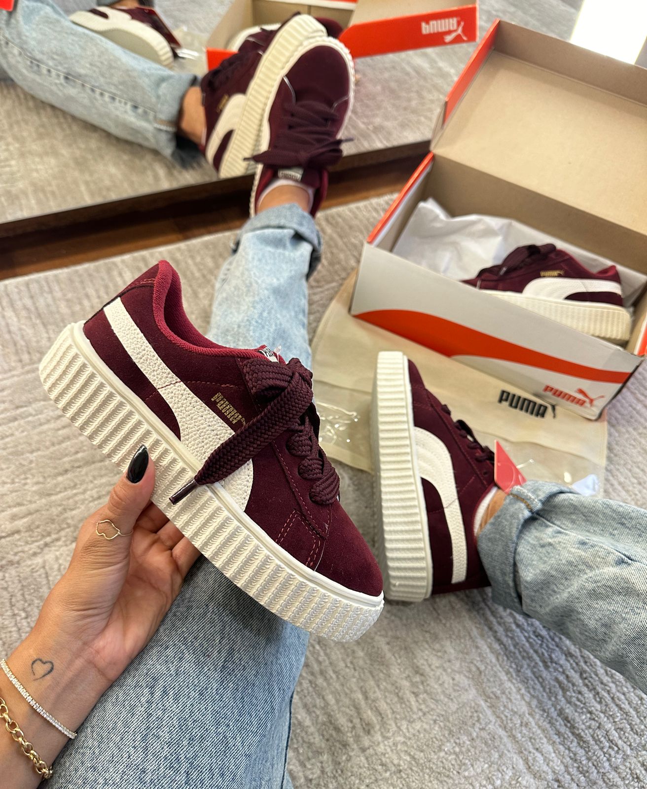 Tênis Suede Soft Bordô