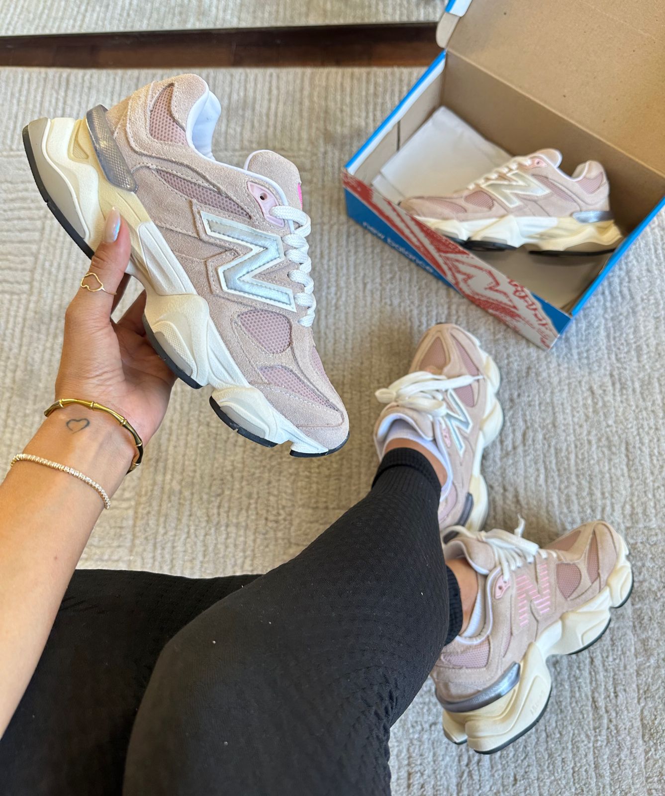 Tênis Balance 9060 Rose Couro Legítimo