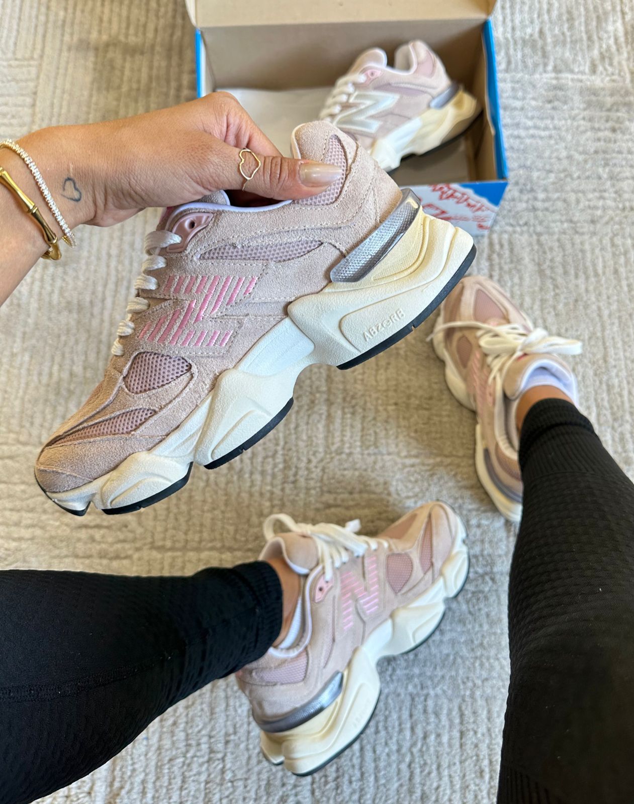 Tênis Balance 9060 Rose Couro Legítimo