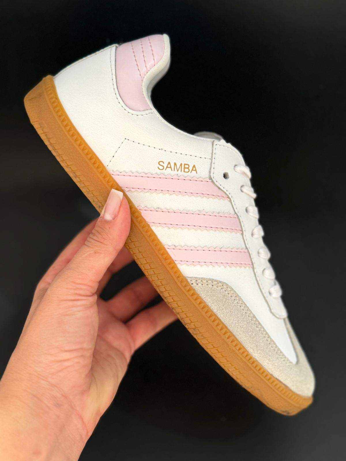 Tênis Samba Rosa Couro Legítimo