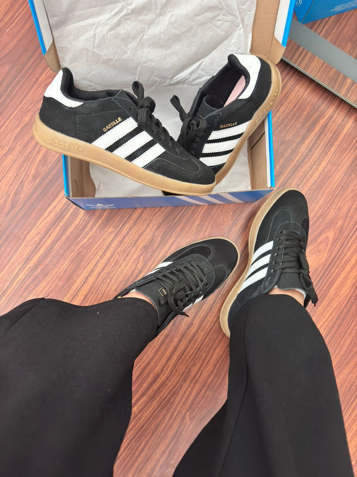 Tênis Gazelle Preto Camurça