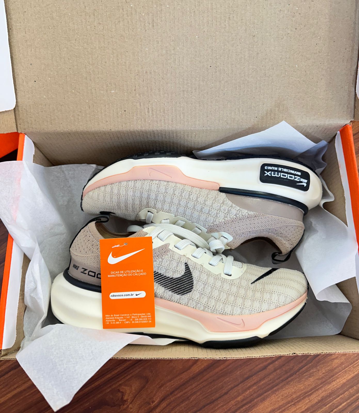 Tênis N. Zoom Run Branco/ Rosa