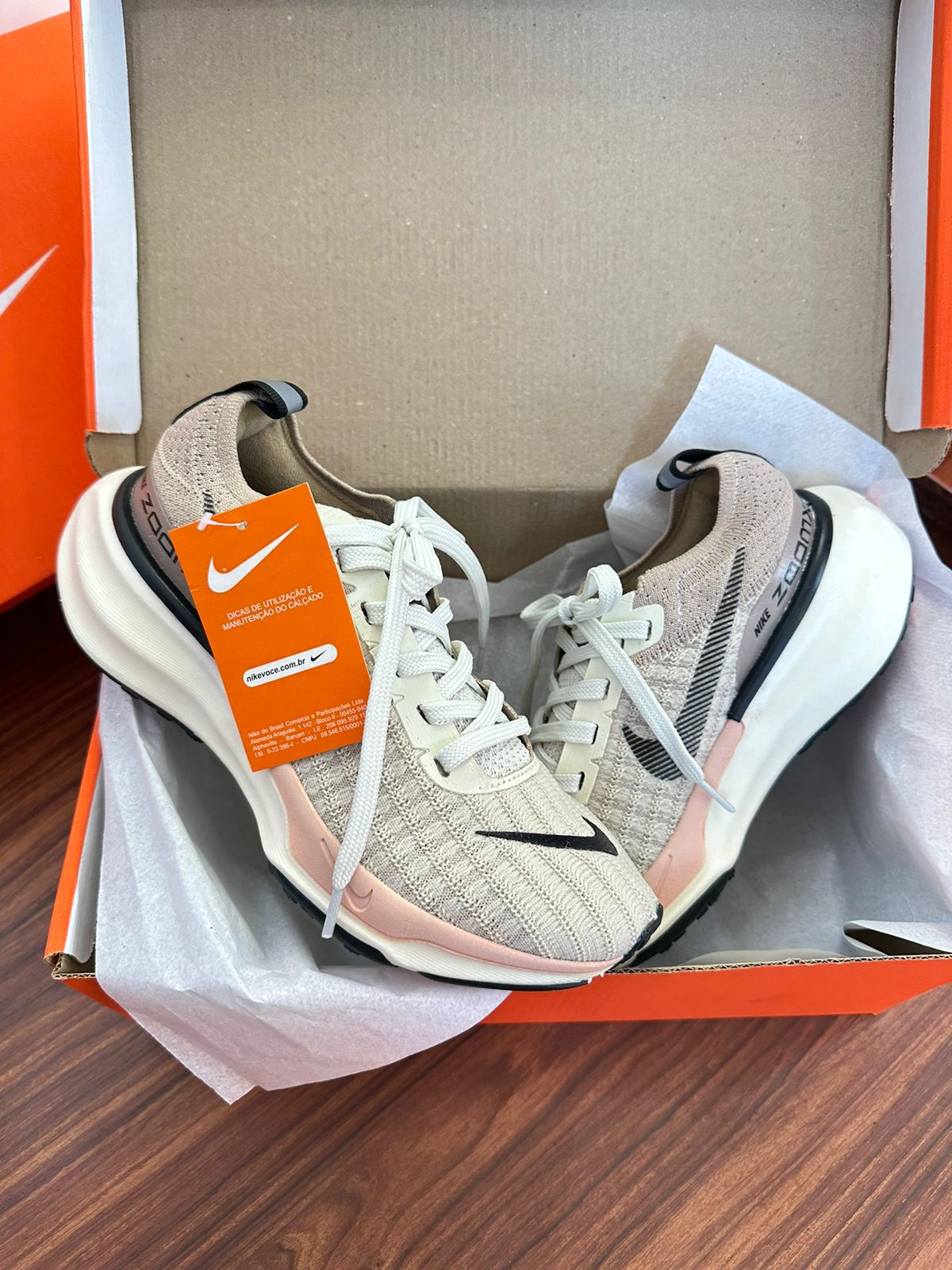 Tênis N. Zoom Run Branco/ Rosa