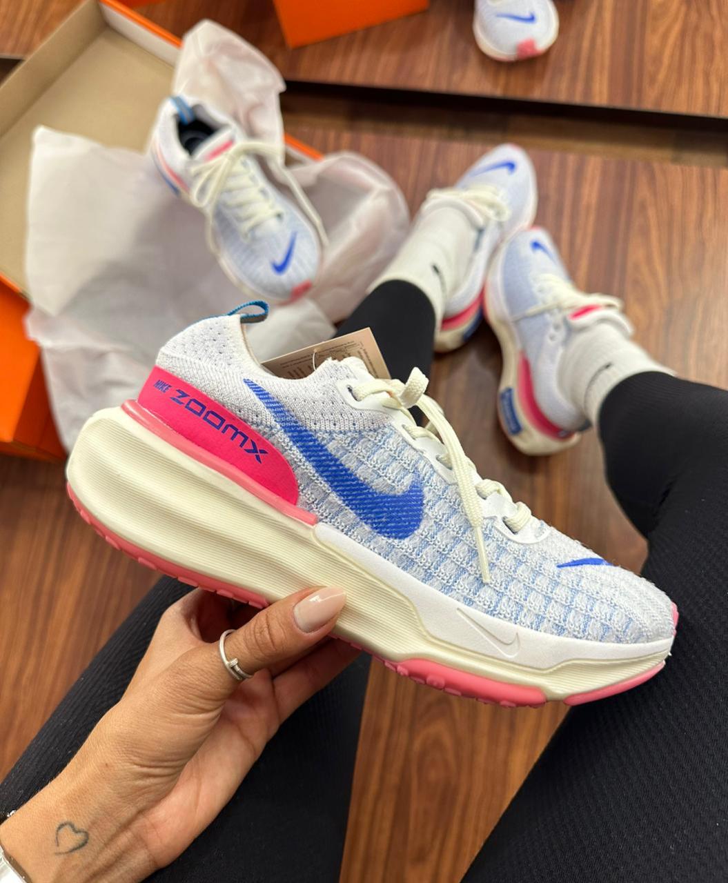 Tênis N. Zoom Run Azul/ Rosa