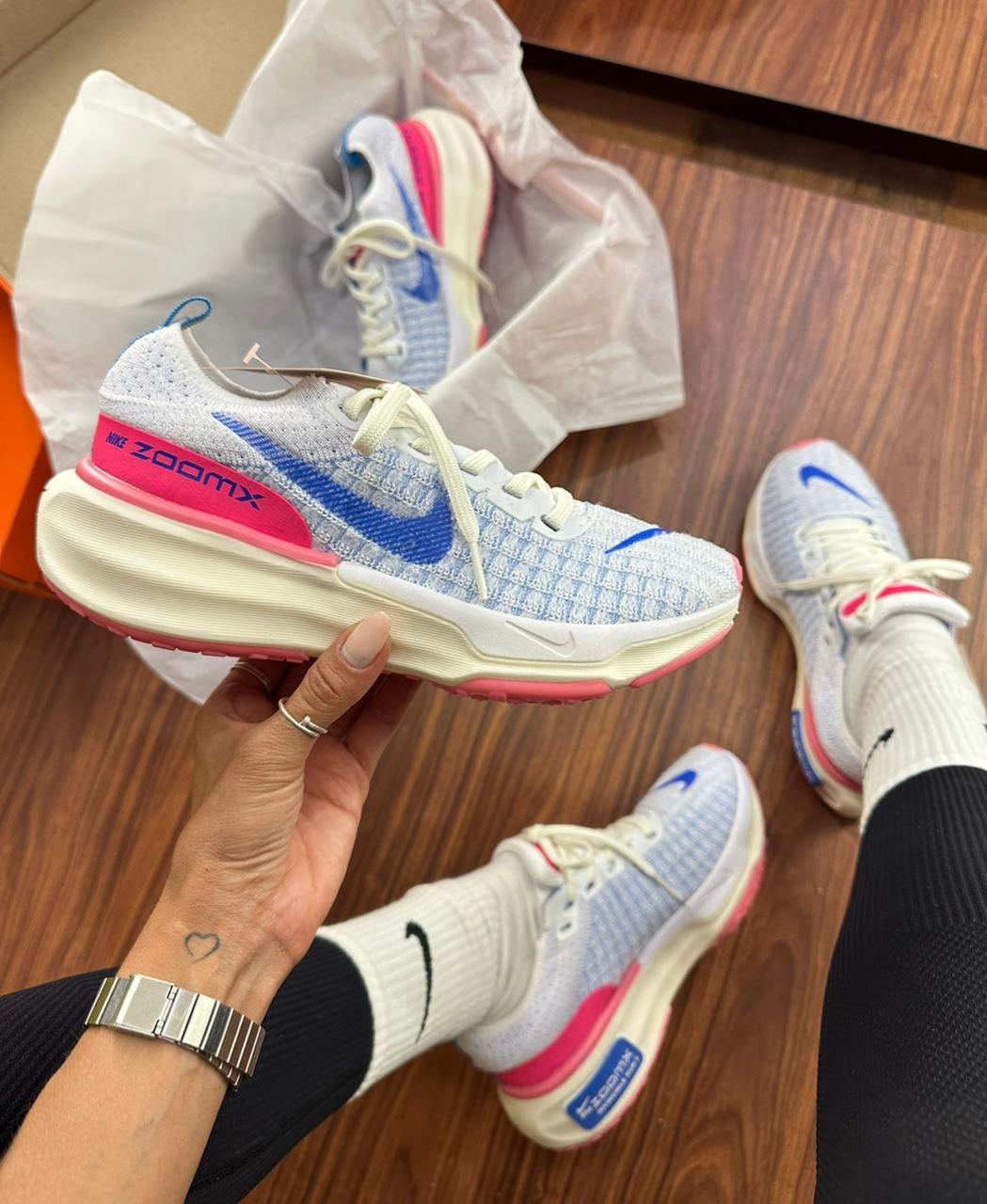 Tênis N. Zoom Run Azul/ Rosa