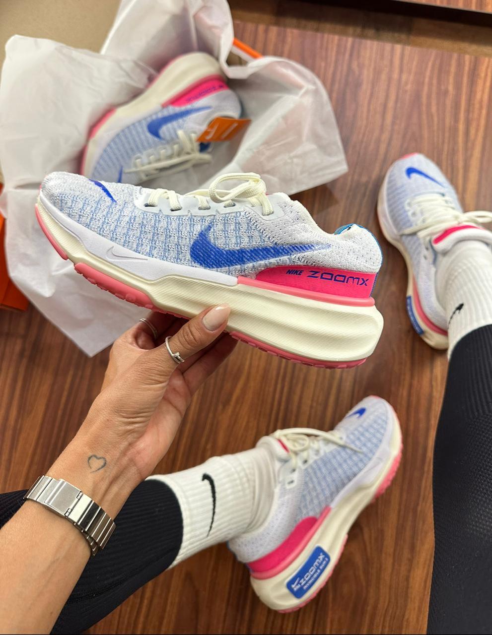 Tênis N. Zoom Run Azul/ Rosa