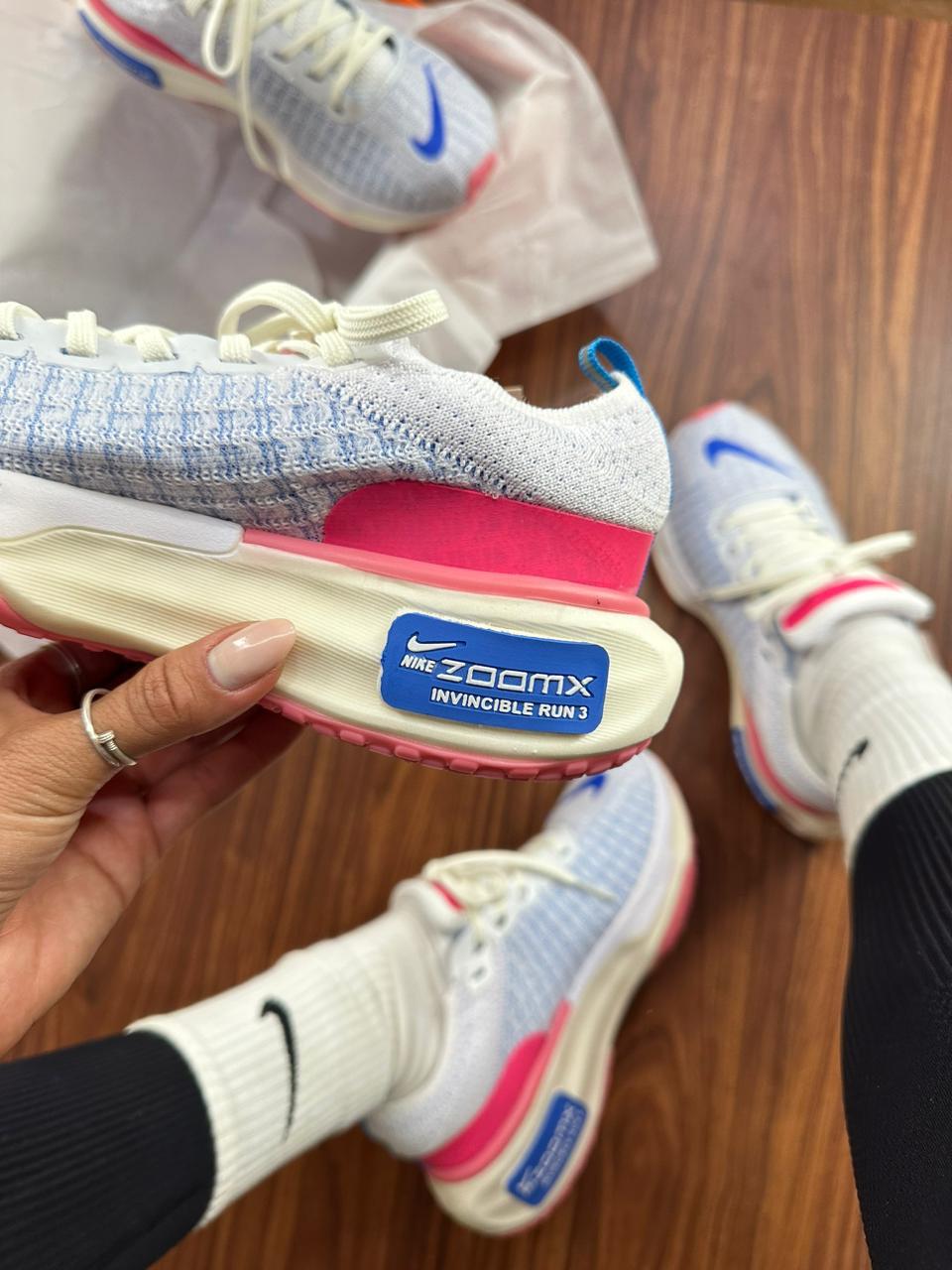 Tênis N. Zoom Run Azul/ Rosa