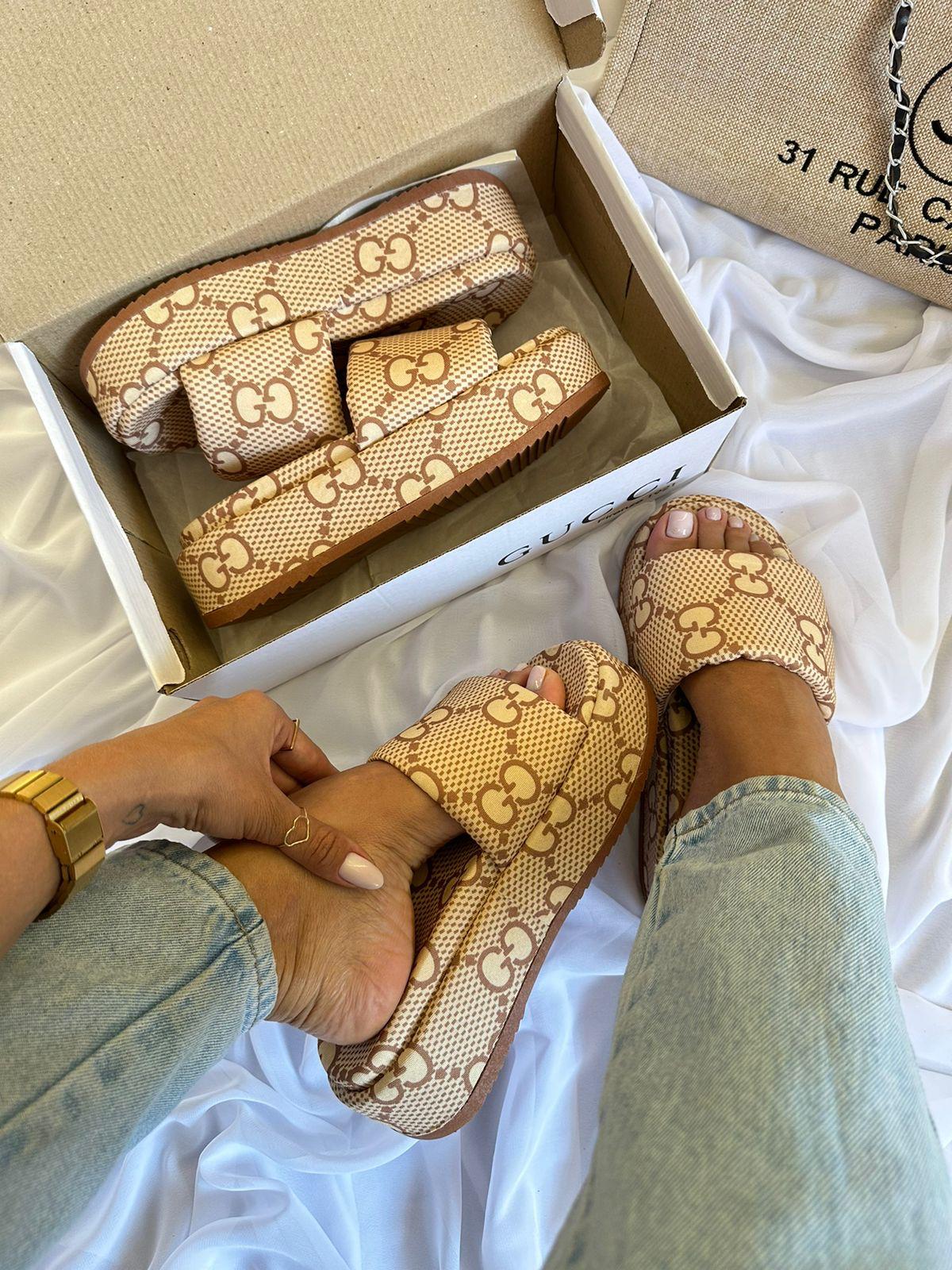 Tamanco Gucci Confort Nude