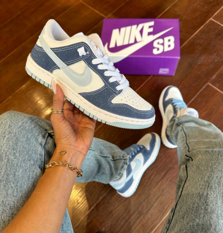 Tênis N. Dunk Azul Glitter