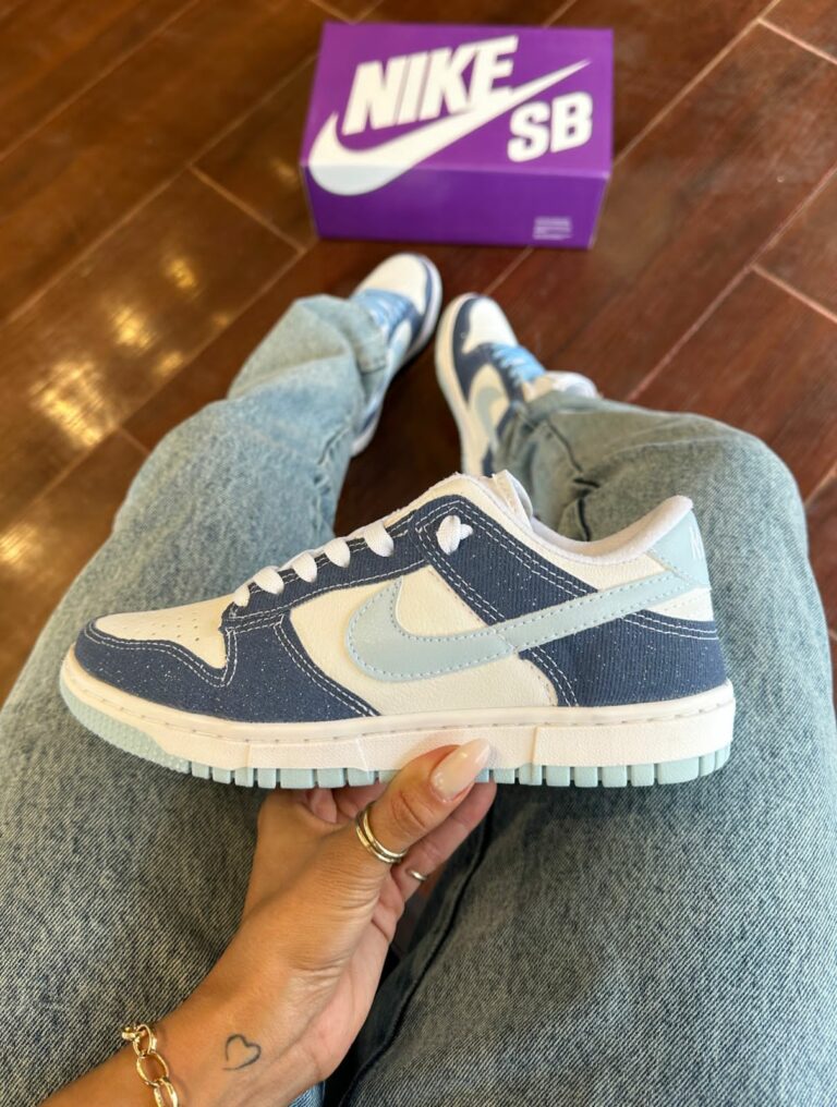 Tênis N. Dunk Azul Glitter