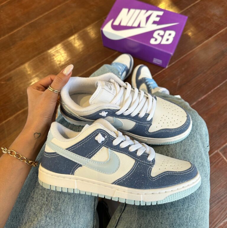 Tênis N. Dunk Azul Glitter