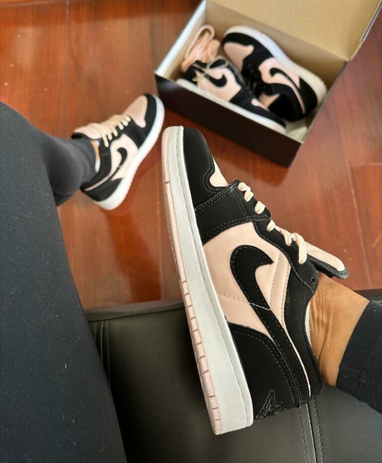Tênis Preto Rosa Bebê
