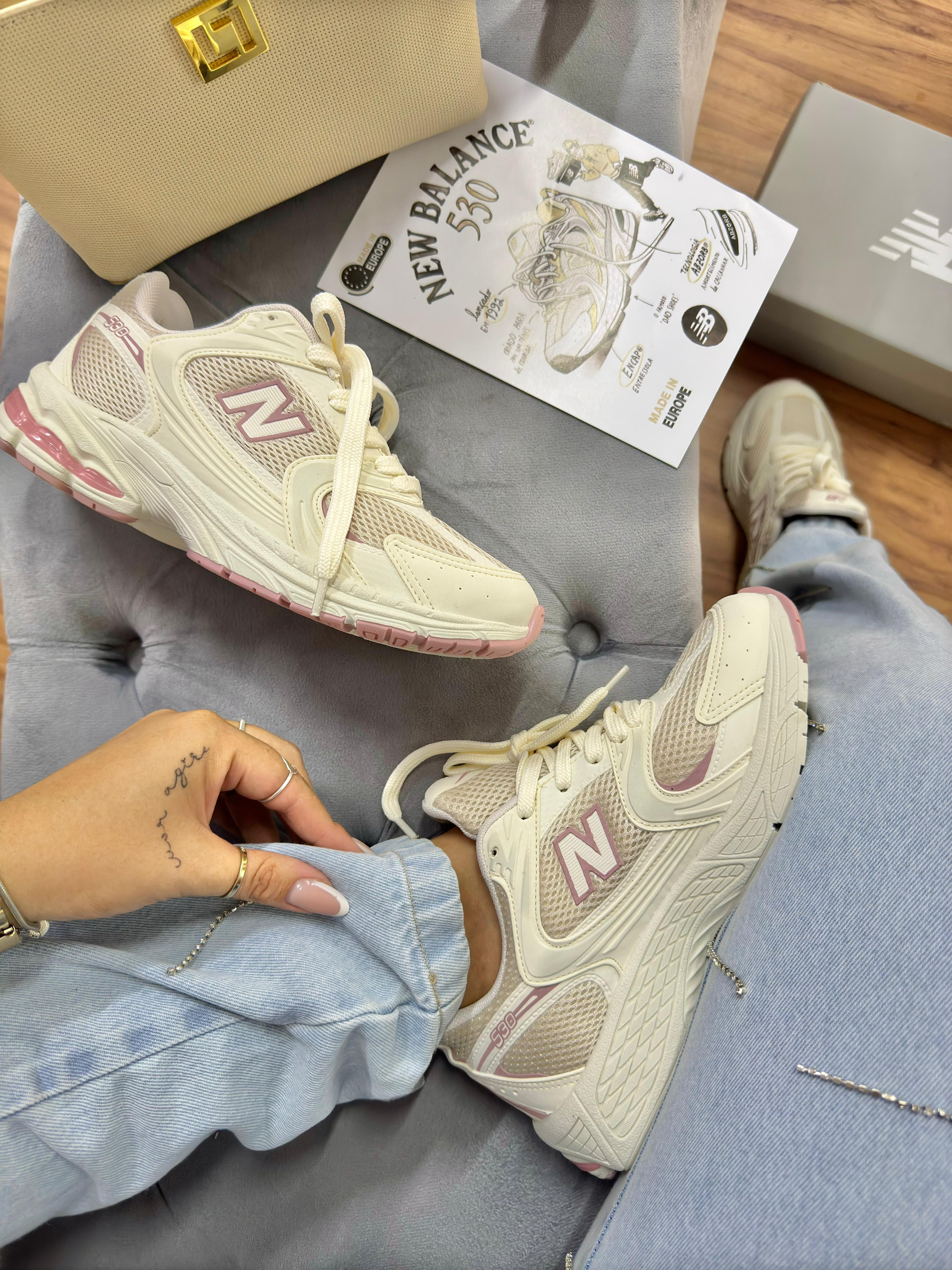 Tênis Balance 530 Turbo Off Rosa