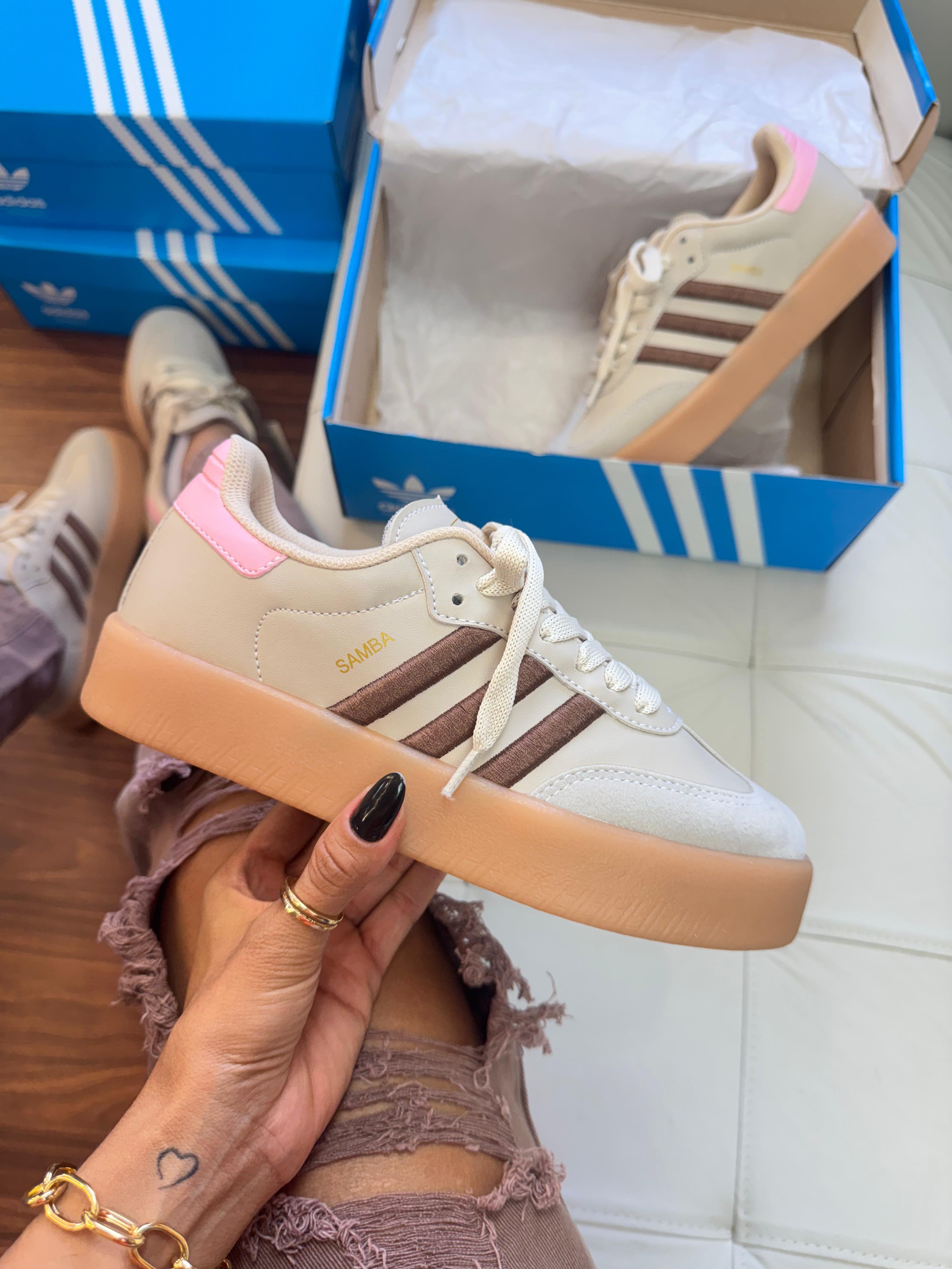 Tênis Sambaê Bege Rosa
