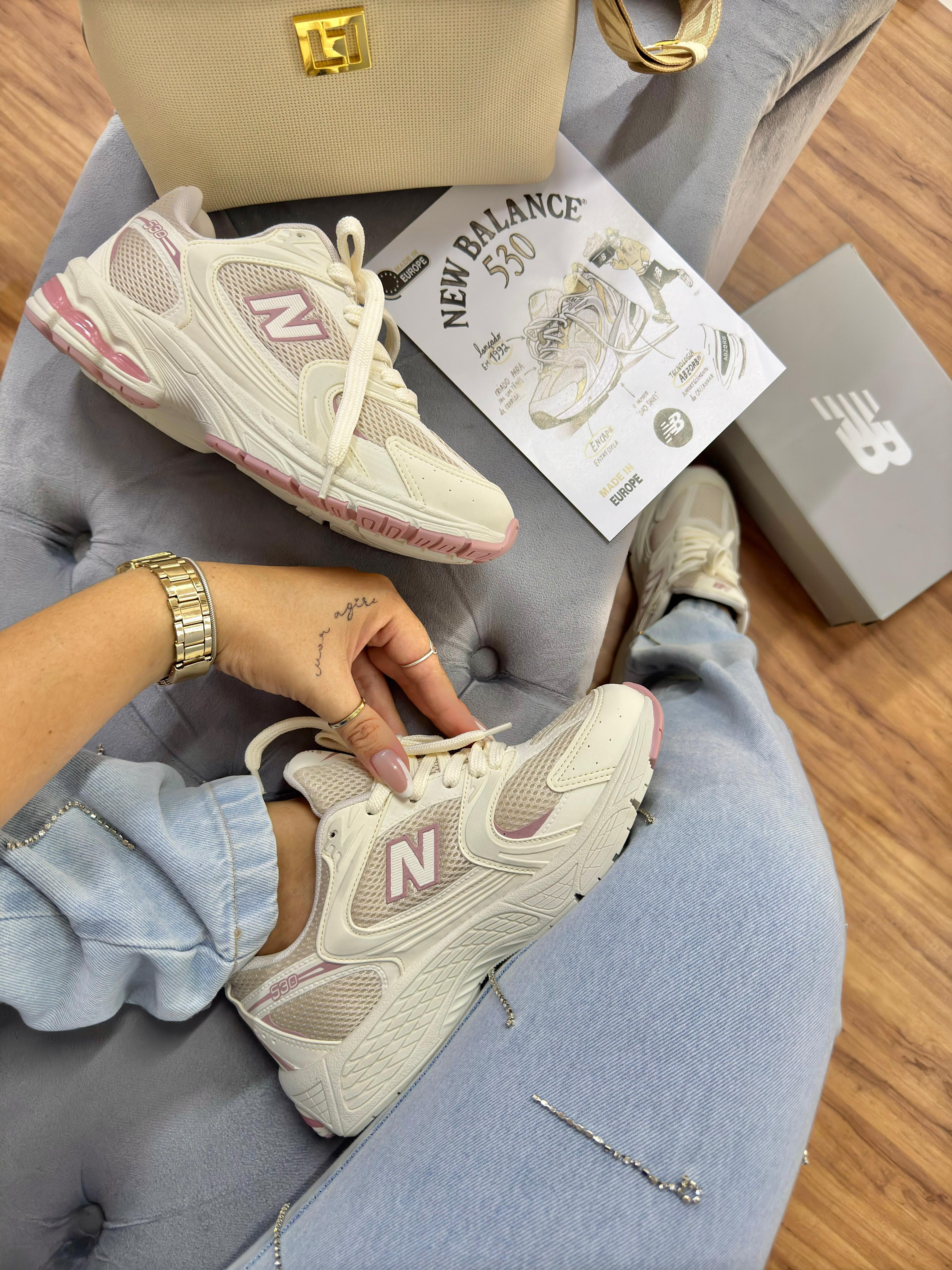 Tênis Balance 530 Turbo Off Rosa