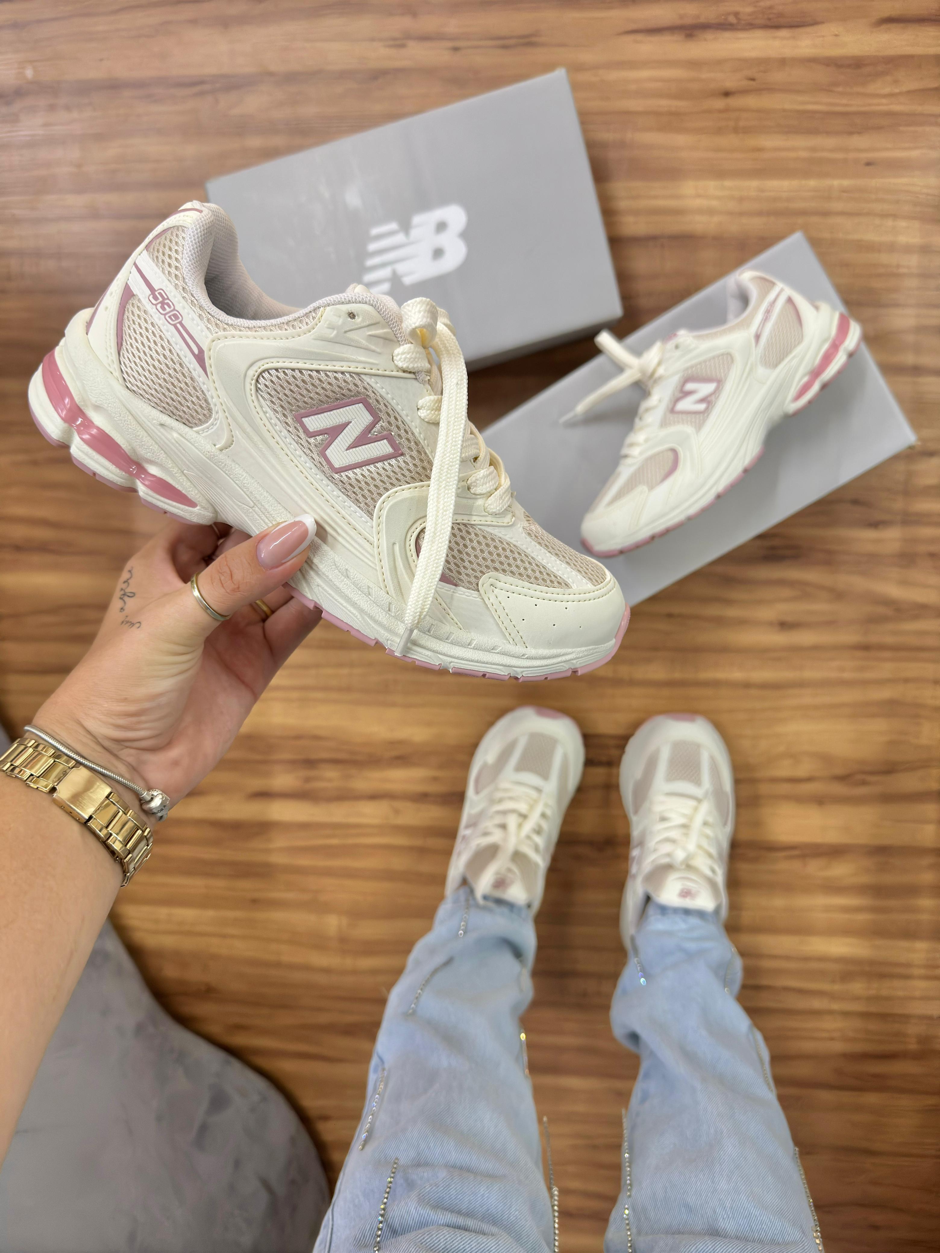 Tênis Balance 530 Turbo Off Rosa