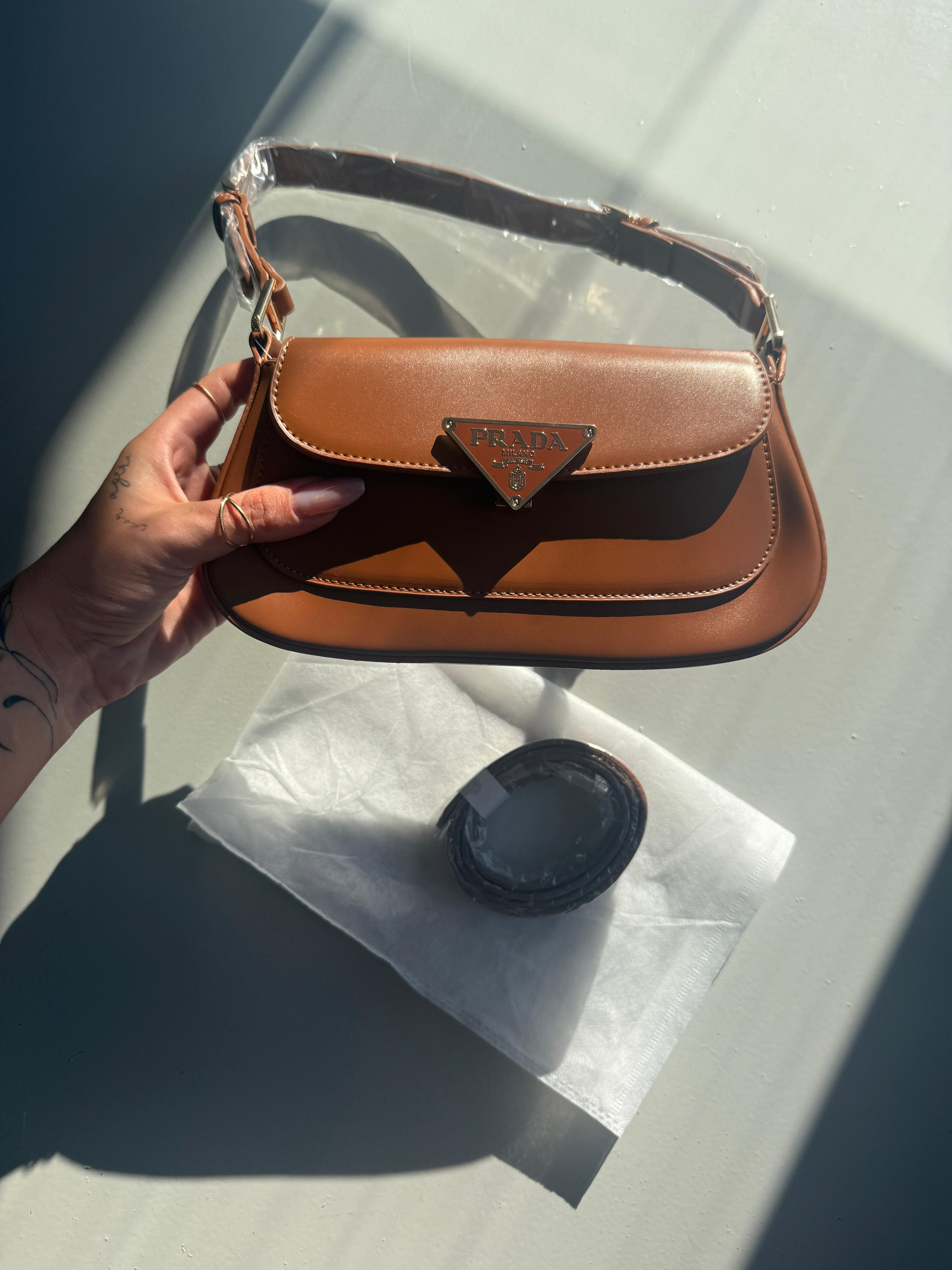 Bolsa P. Cléo- Marrom/ Preto e Off