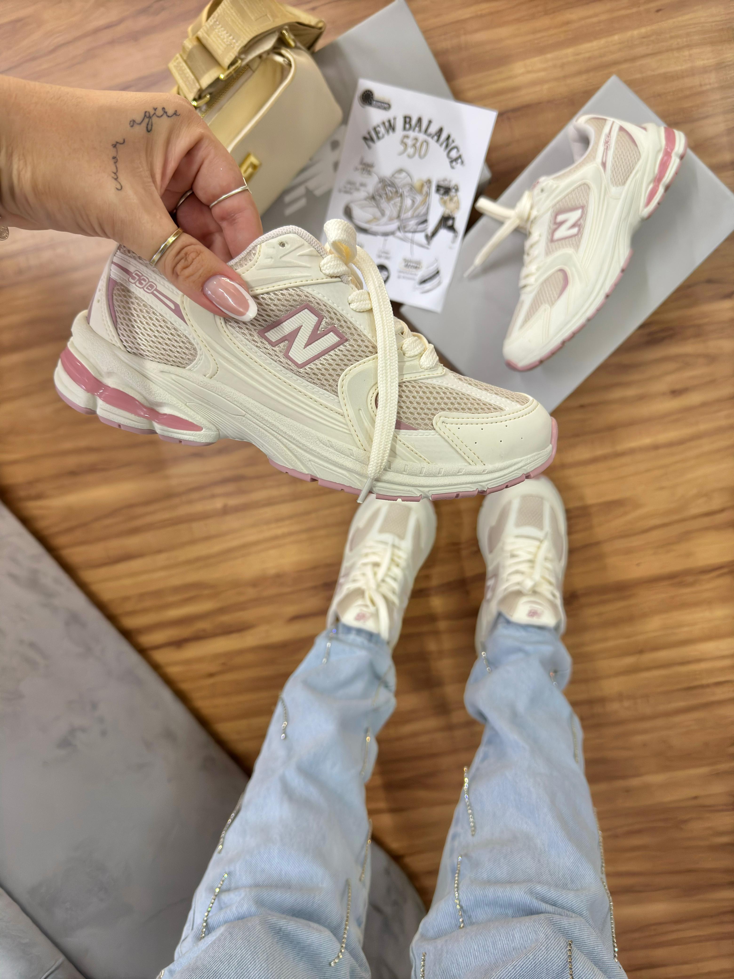 Tênis Balance 530 Turbo Off Rosa