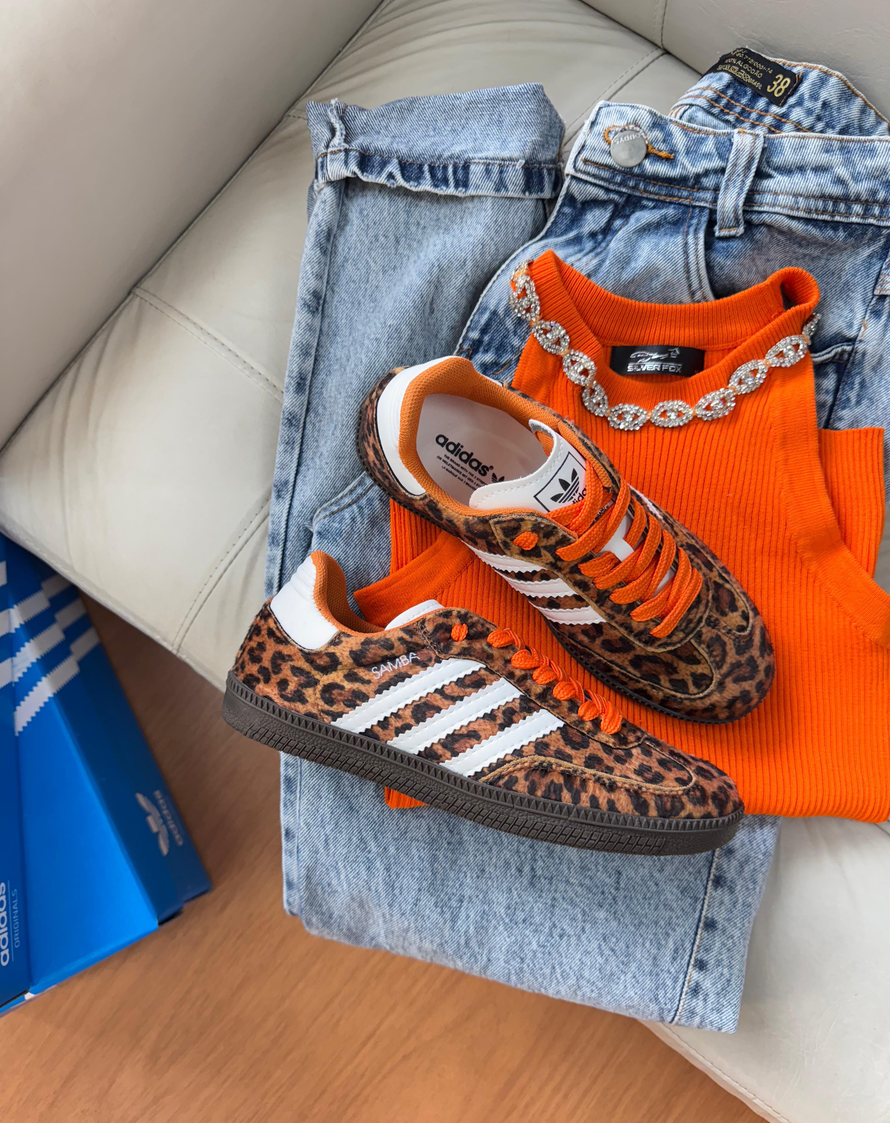 Tênis Samba Leopard Print