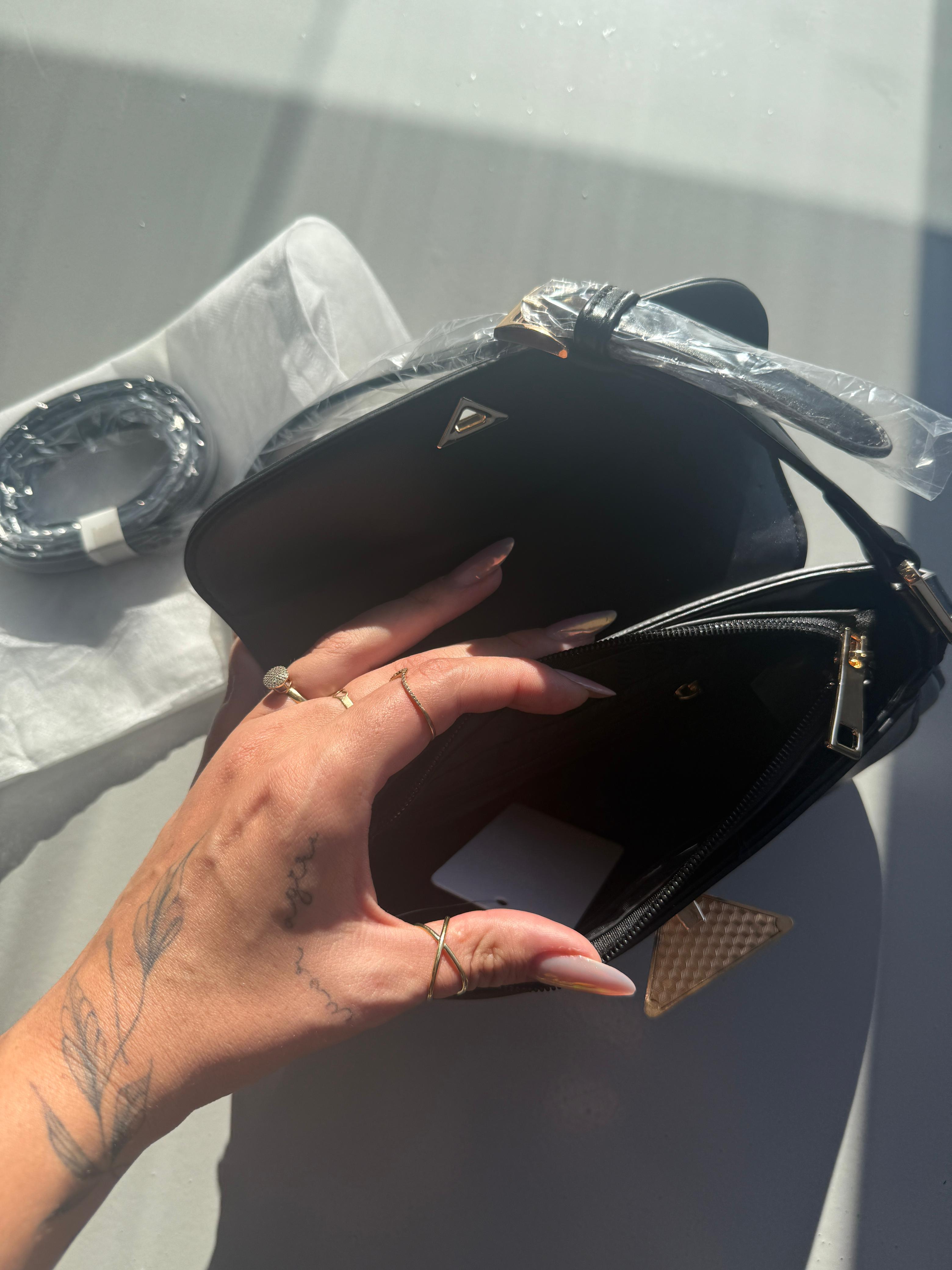Bolsa P. Cléo- Marrom/ Preto e Off