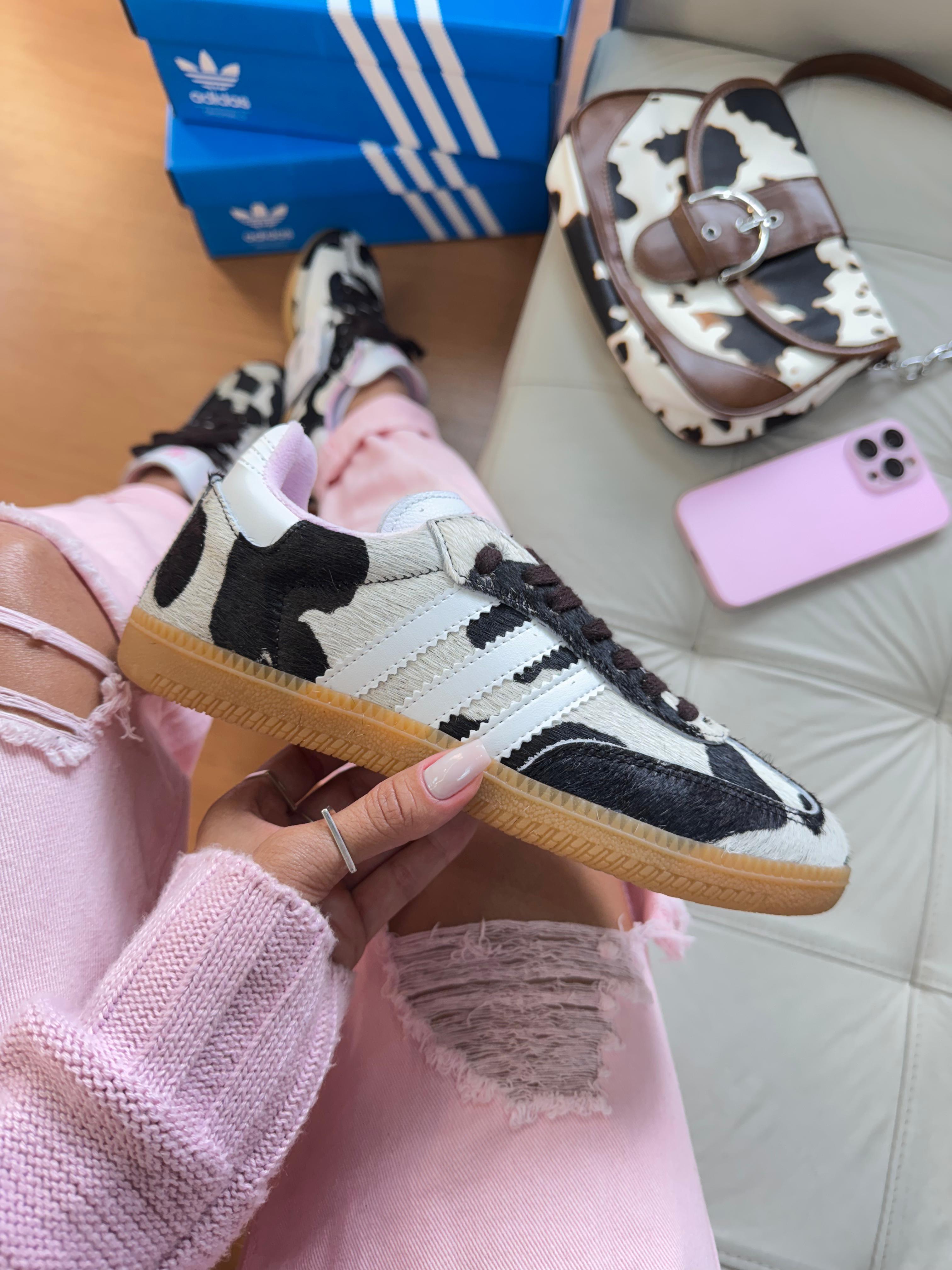Tênis Samba Cow Print Couro