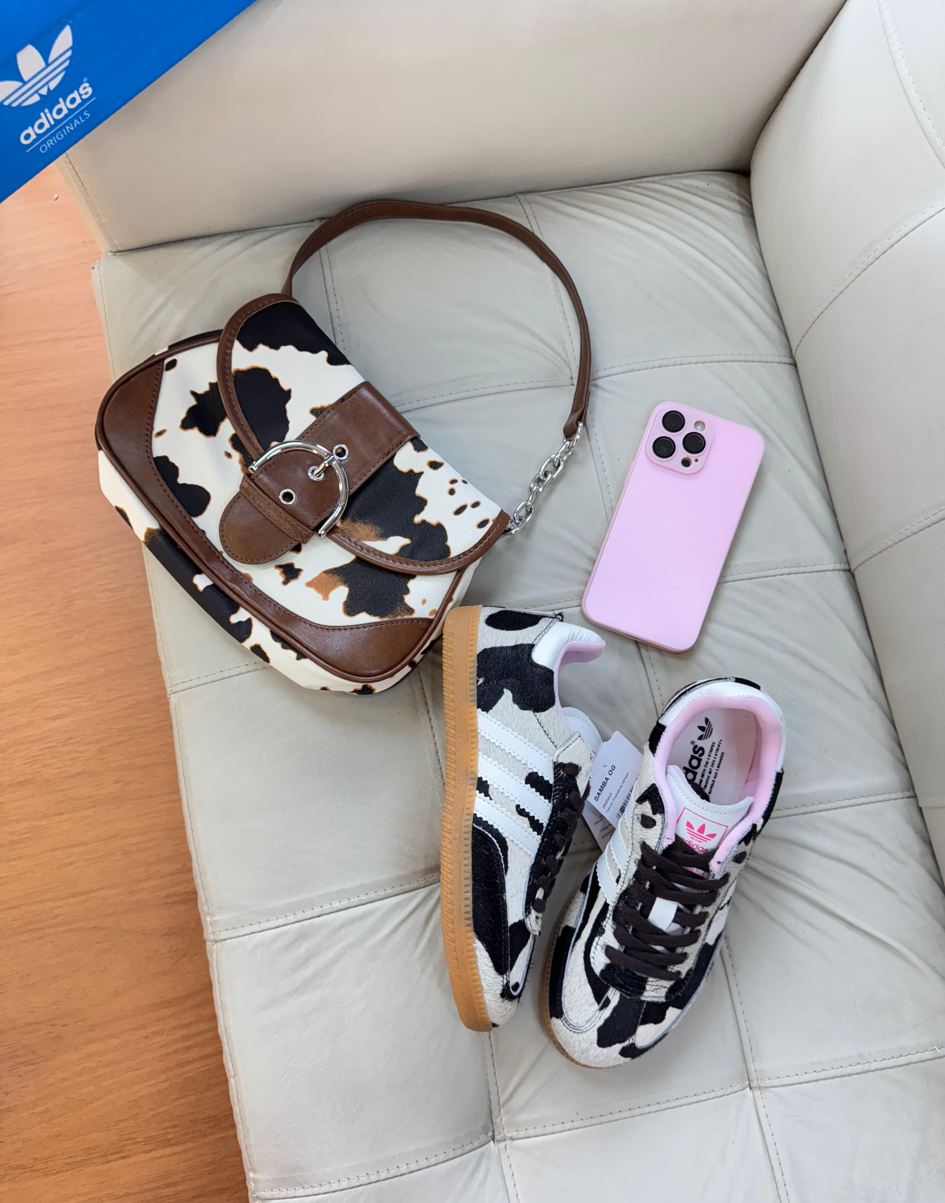 Tênis Samba Cow Print Couro