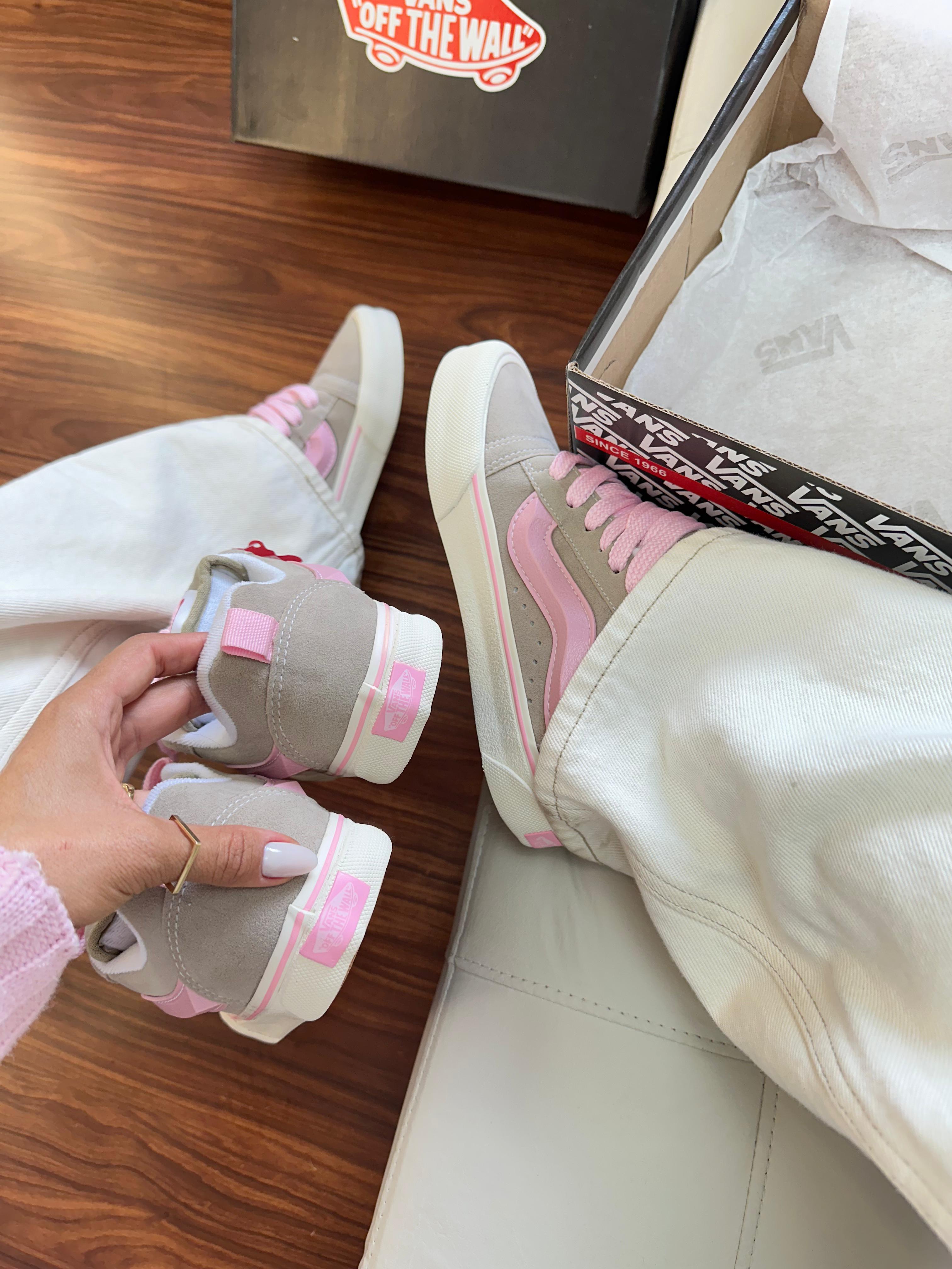 Tênis V. Knu Cinza Rosa Couro
