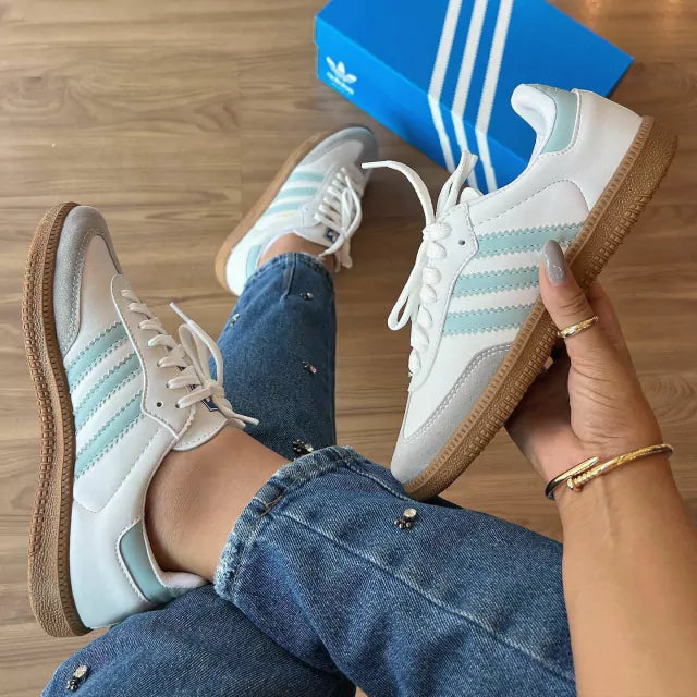 Tênis Branco Azul Samba Linha